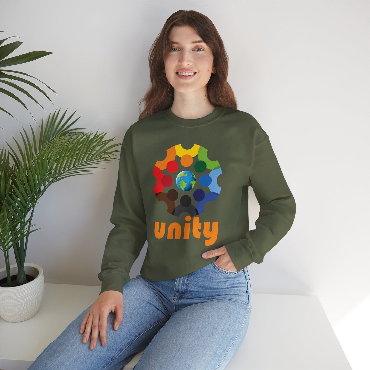 🌐UNITY — One Earth. One Circle. One Heart. - Crewneck Sweatshirt