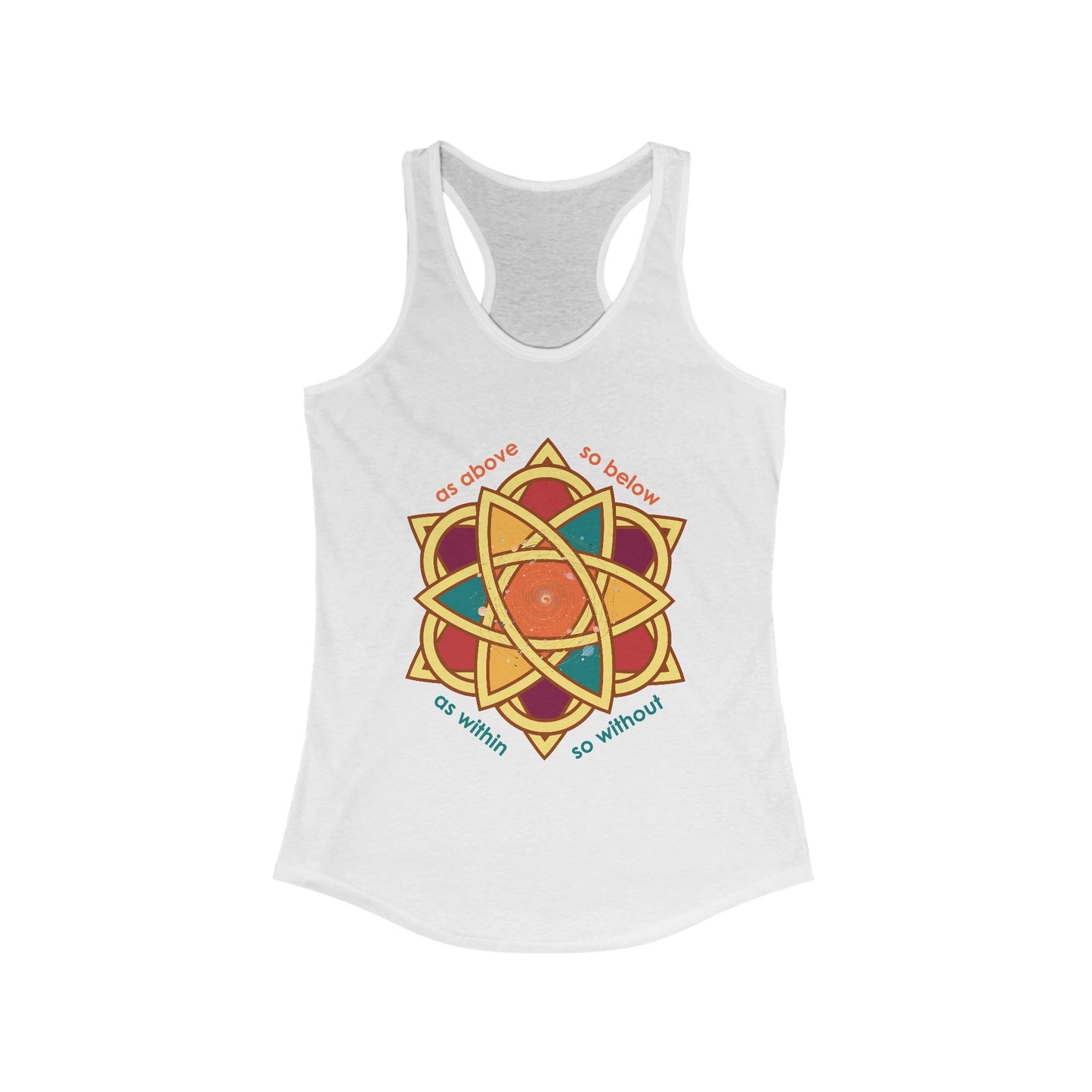 "As Within, So Without" Sri Yantra Racerback Tank Top