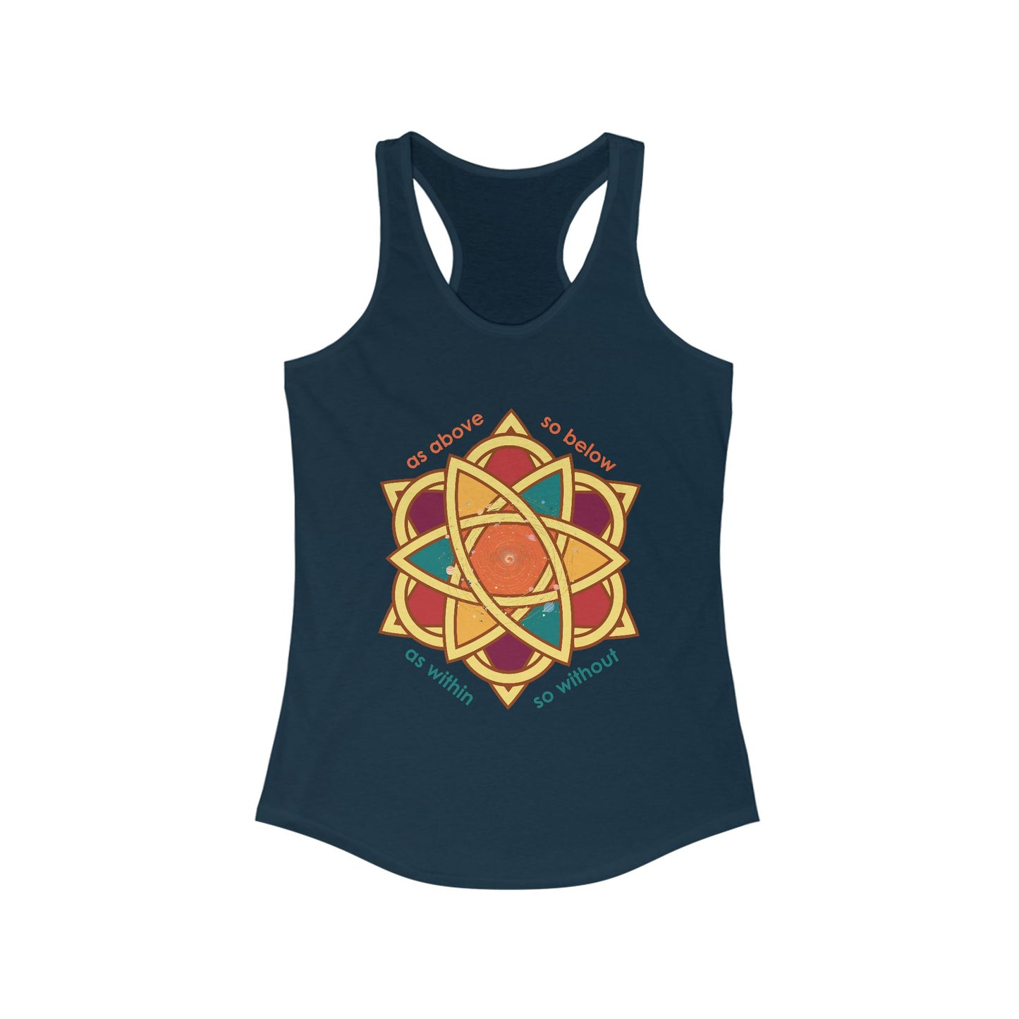 "As Within, So Without" Sri Yantra Racerback Tank Top