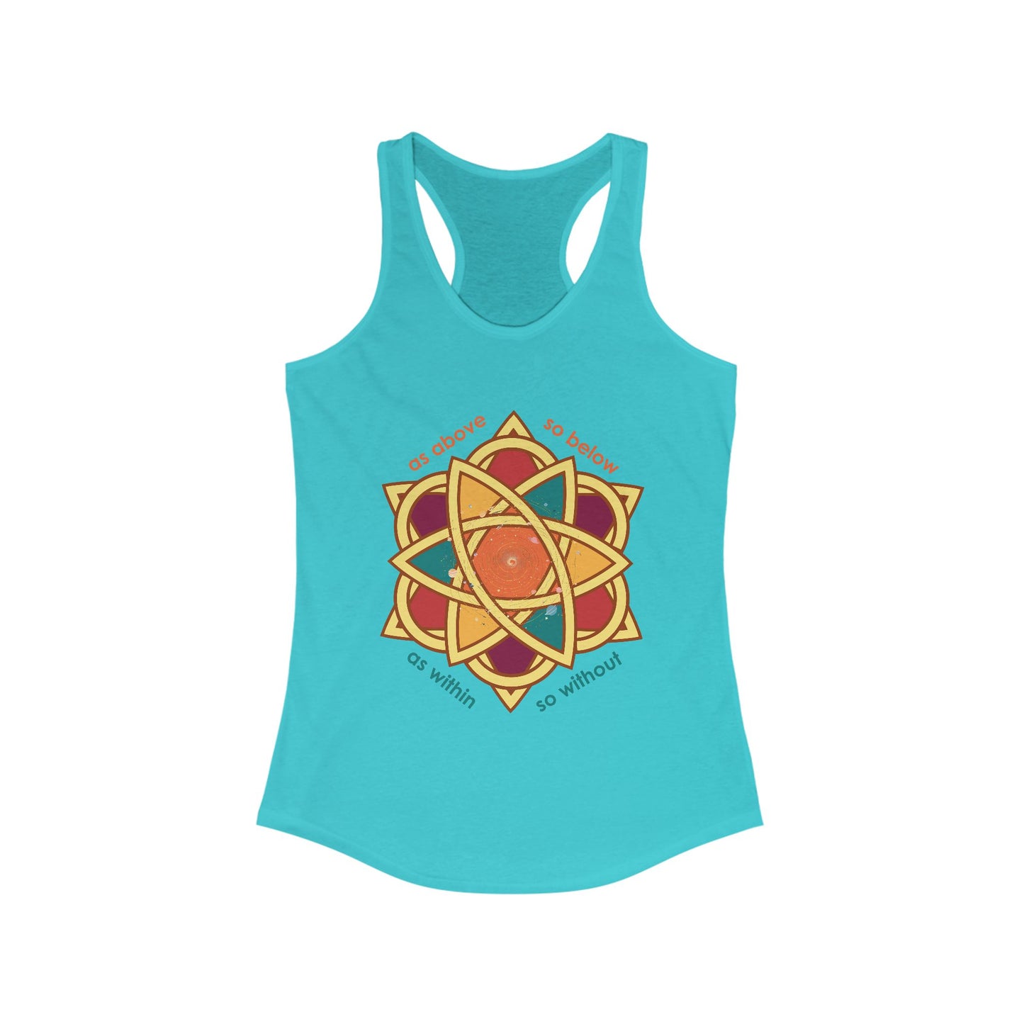 "As Within, So Without" Sri Yantra Racerback Tank Top