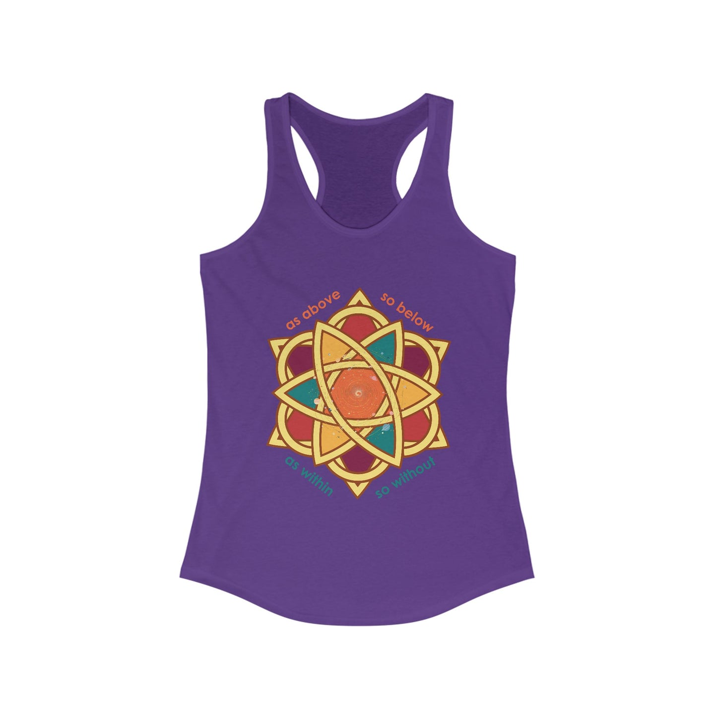 "As Within, So Without" Sri Yantra Racerback Tank Top