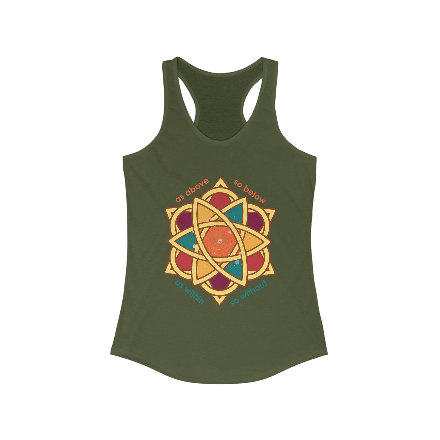 "As Within, So Without" Sri Yantra Racerback Tank Top