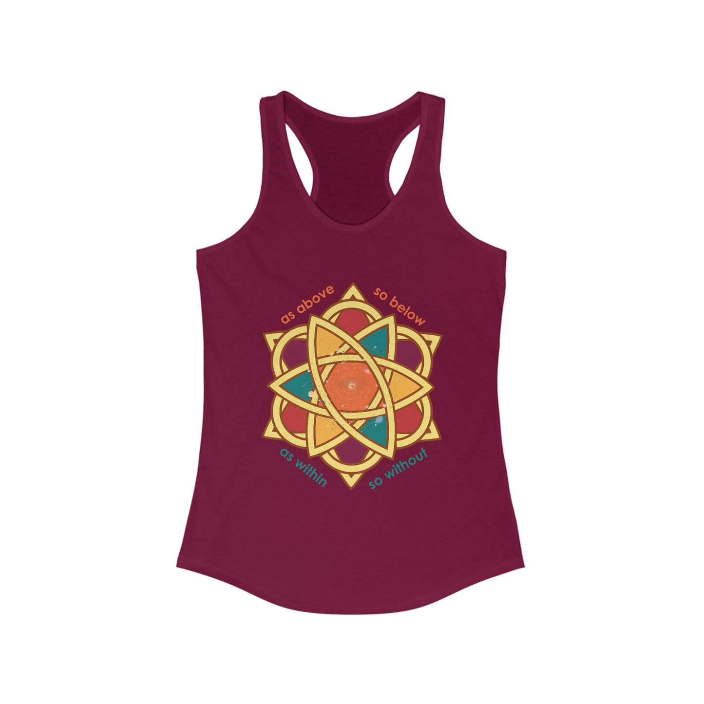 "As Within, So Without" Sri Yantra Racerback Tank Top