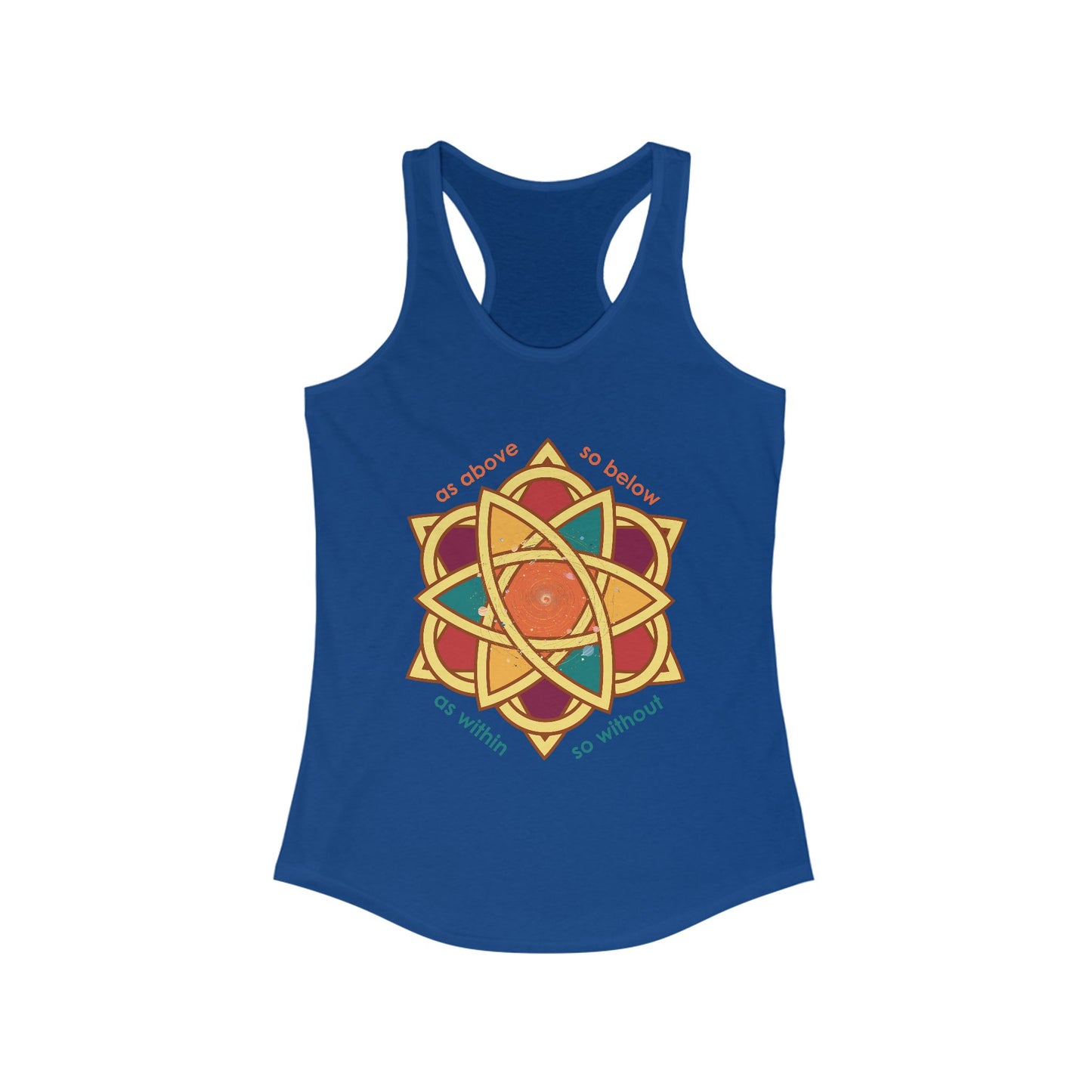 "As Within, So Without" Sri Yantra Racerback Tank Top