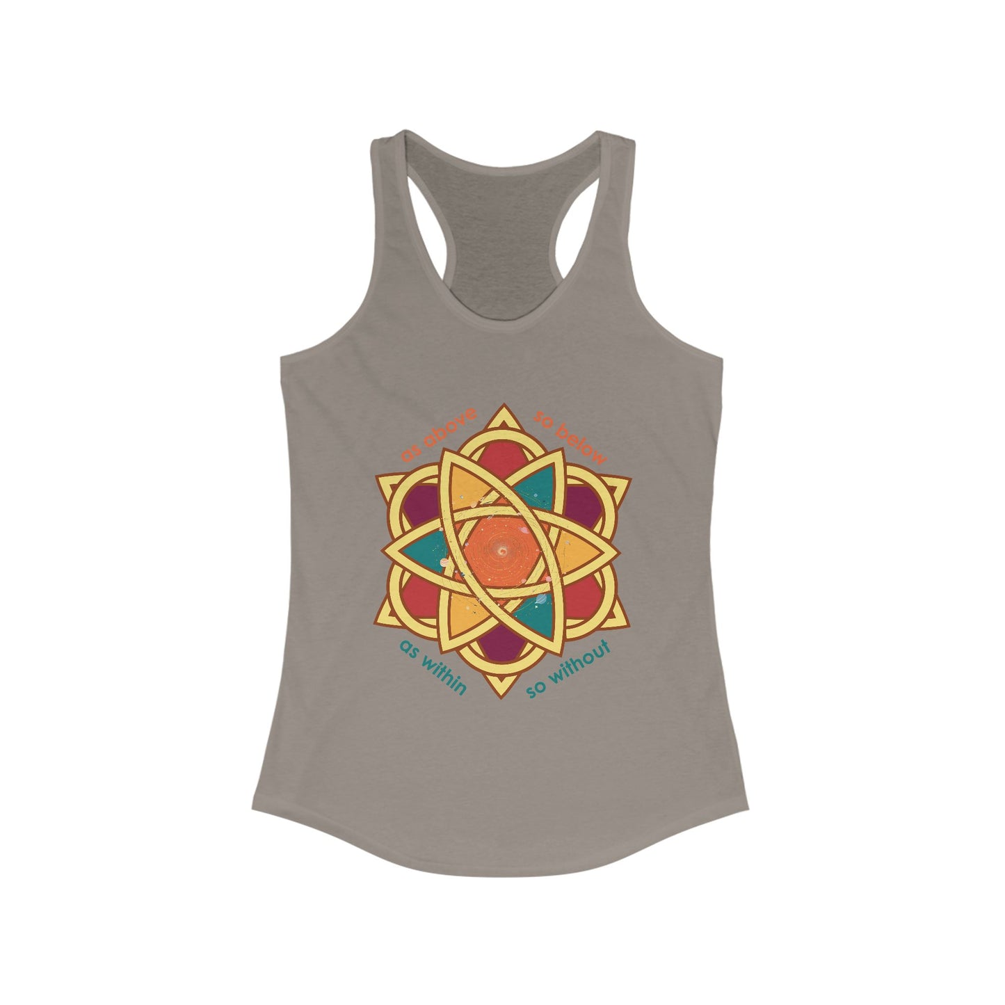 "As Within, So Without" Sri Yantra Racerback Tank Top