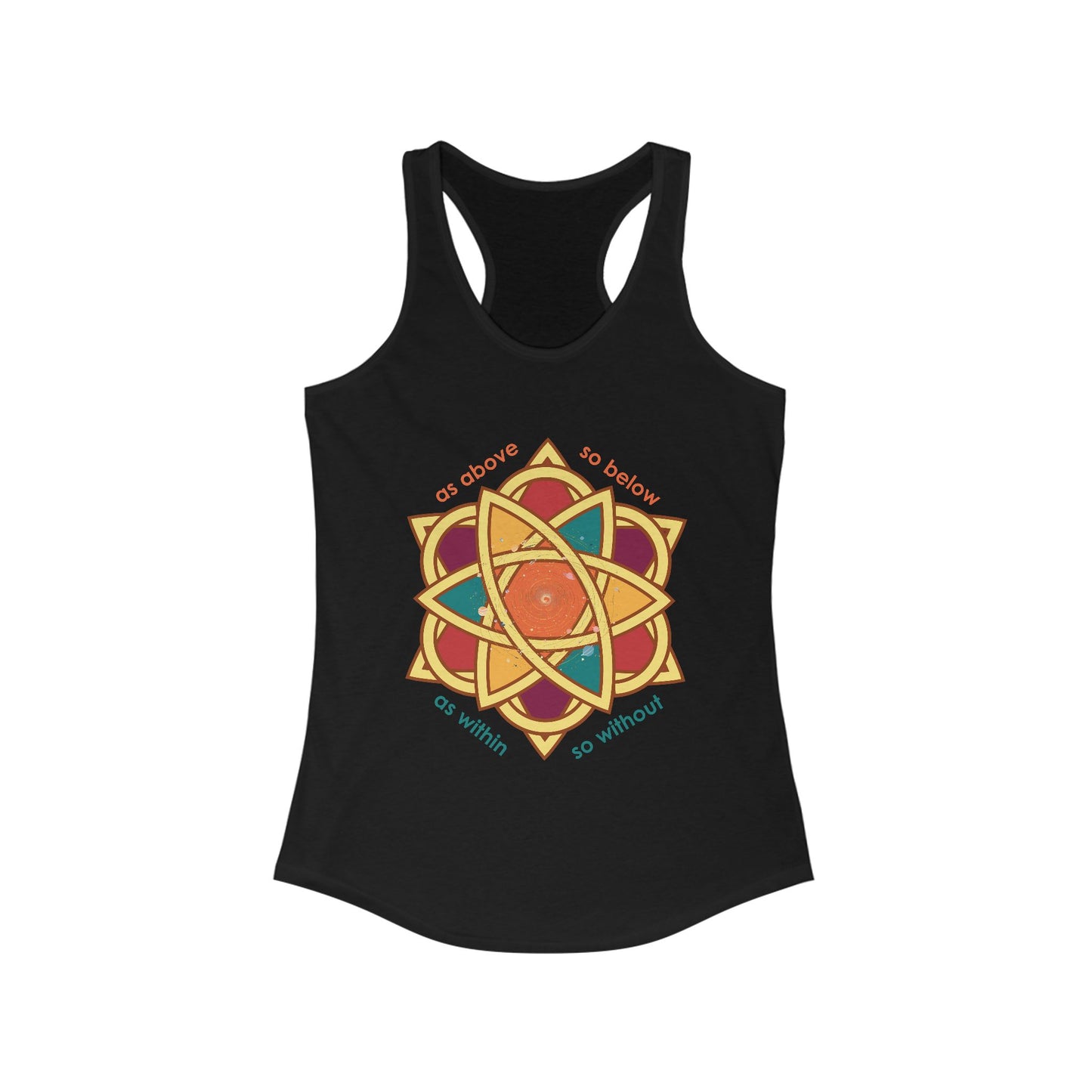 "As Within, So Without" Sri Yantra Racerback Tank Top