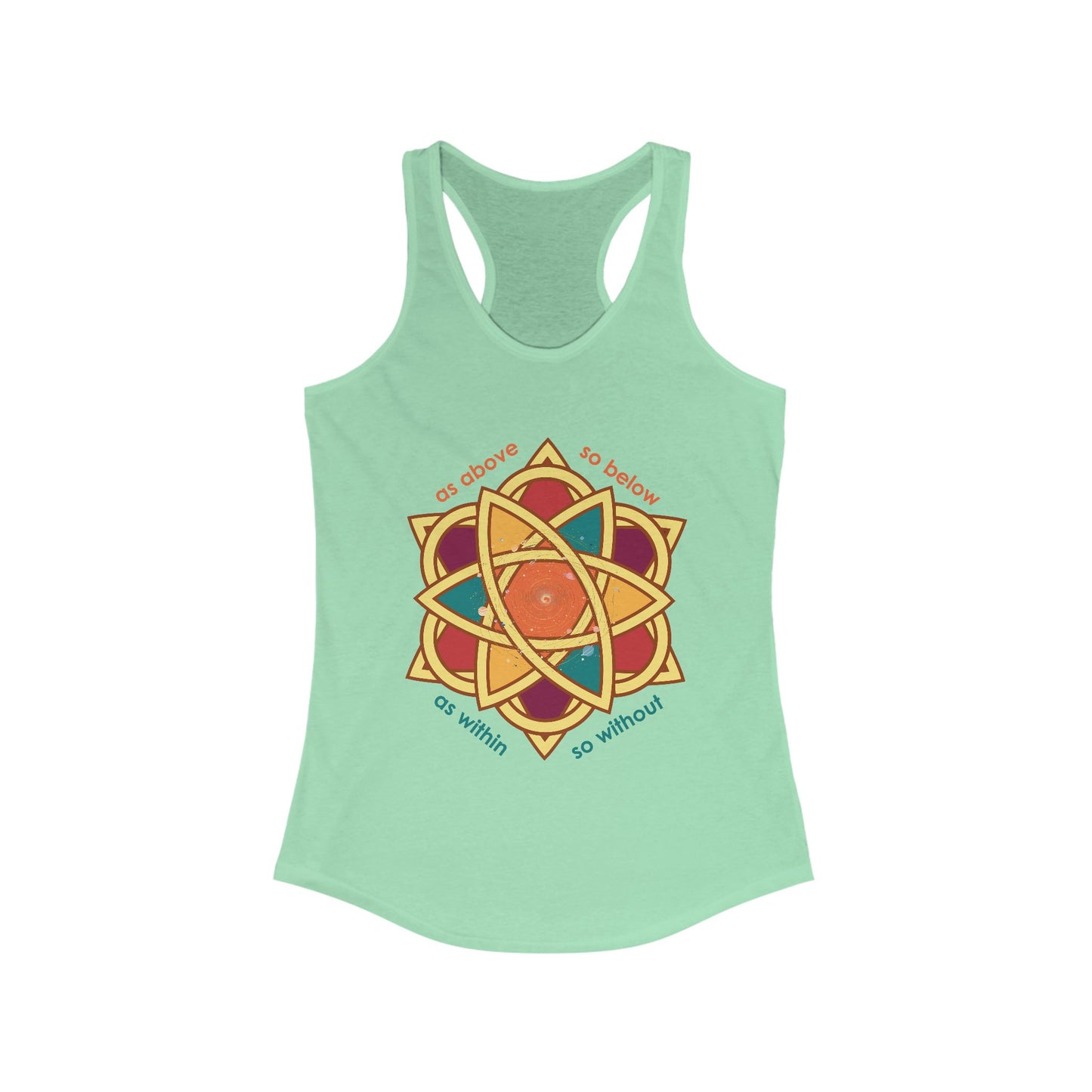 "As Within, So Without" Sri Yantra Racerback Tank Top