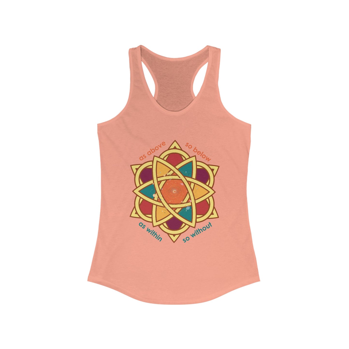 "As Within, So Without" Sri Yantra Racerback Tank Top