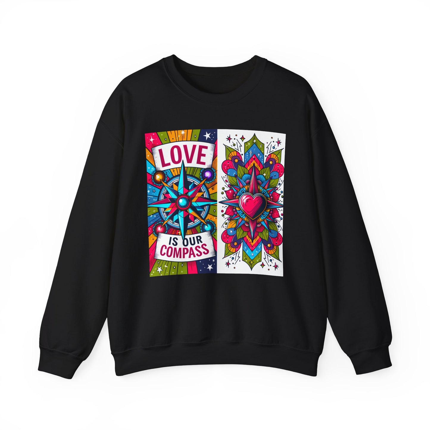 🧭Love Is Our Compass - Guided by the Heart Crewneck Sweatshirt