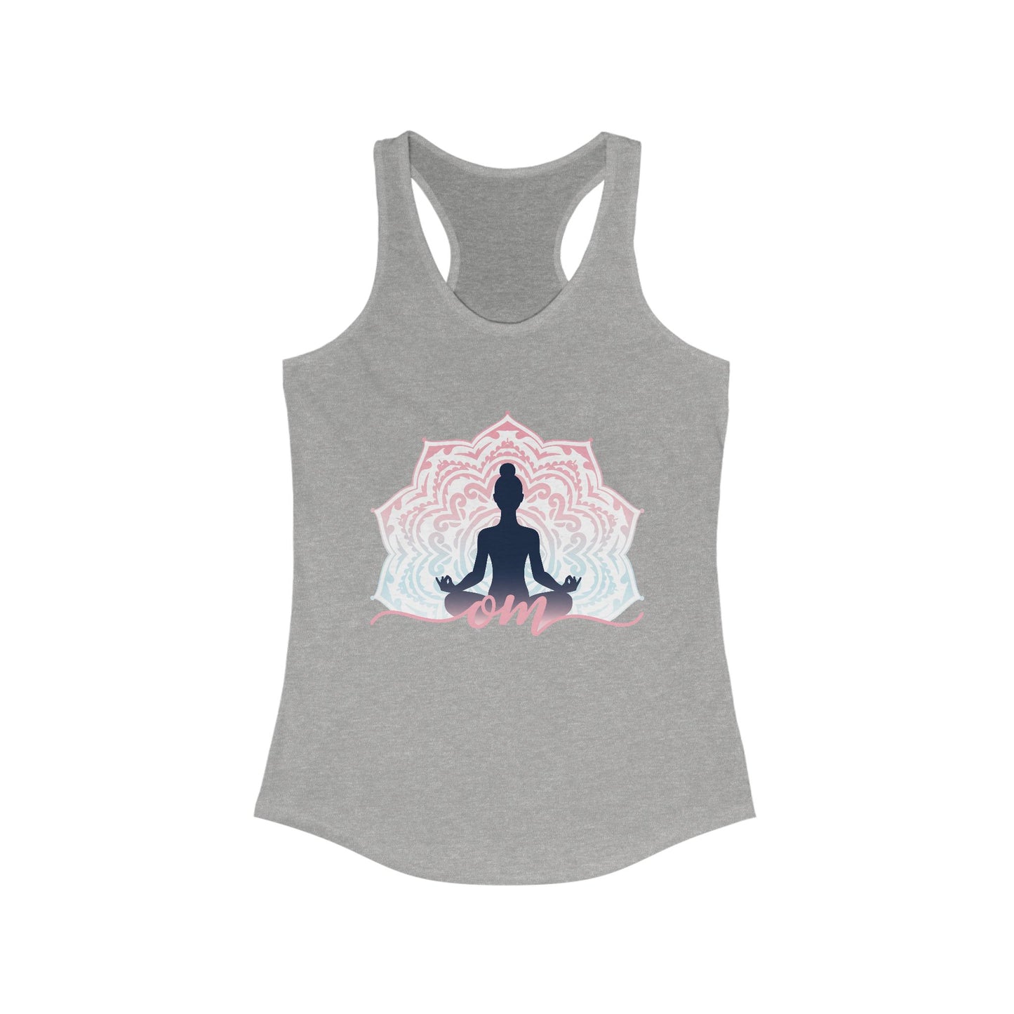 Mandala OM Meditation Racerback Tank – Move with Mindfulness, Radiate Inner Calm