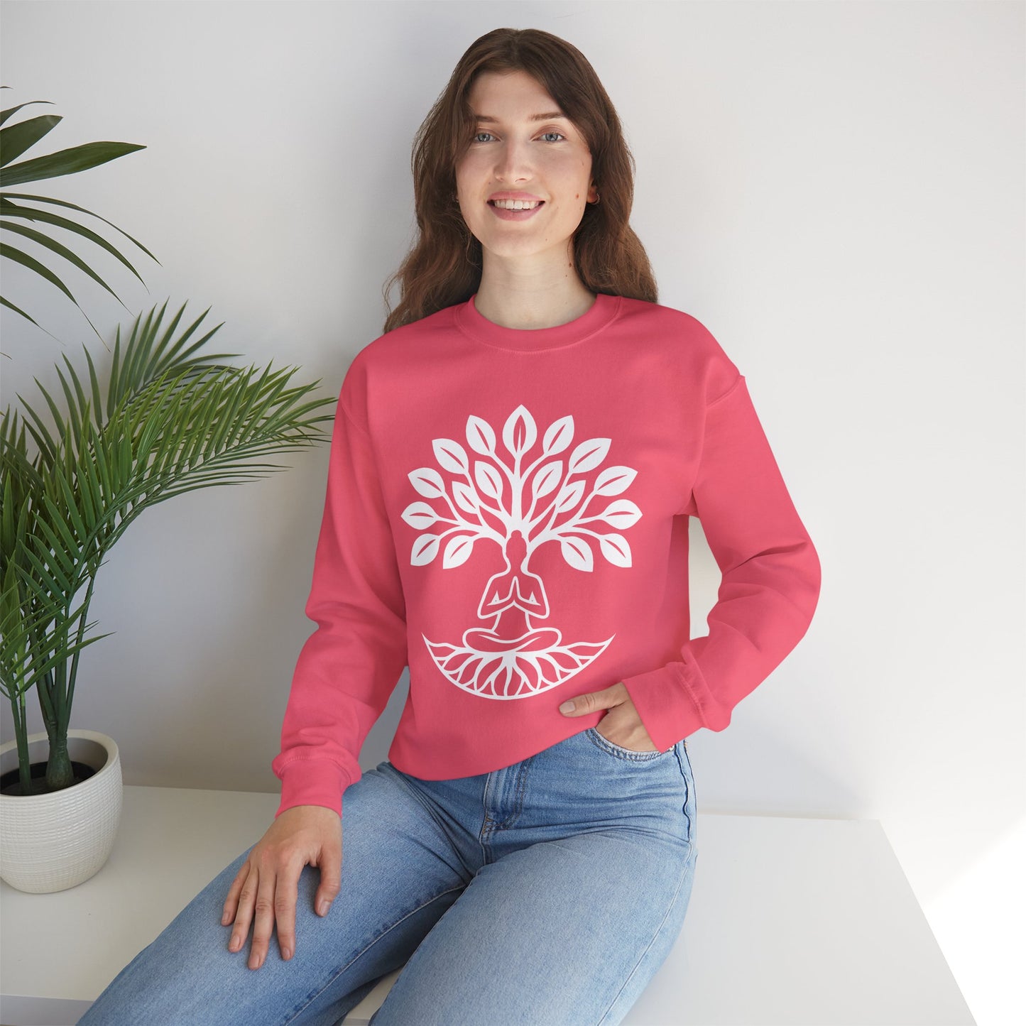 🌿Rooted in Stillness - Tree of Life Crewneck Sweatshirt