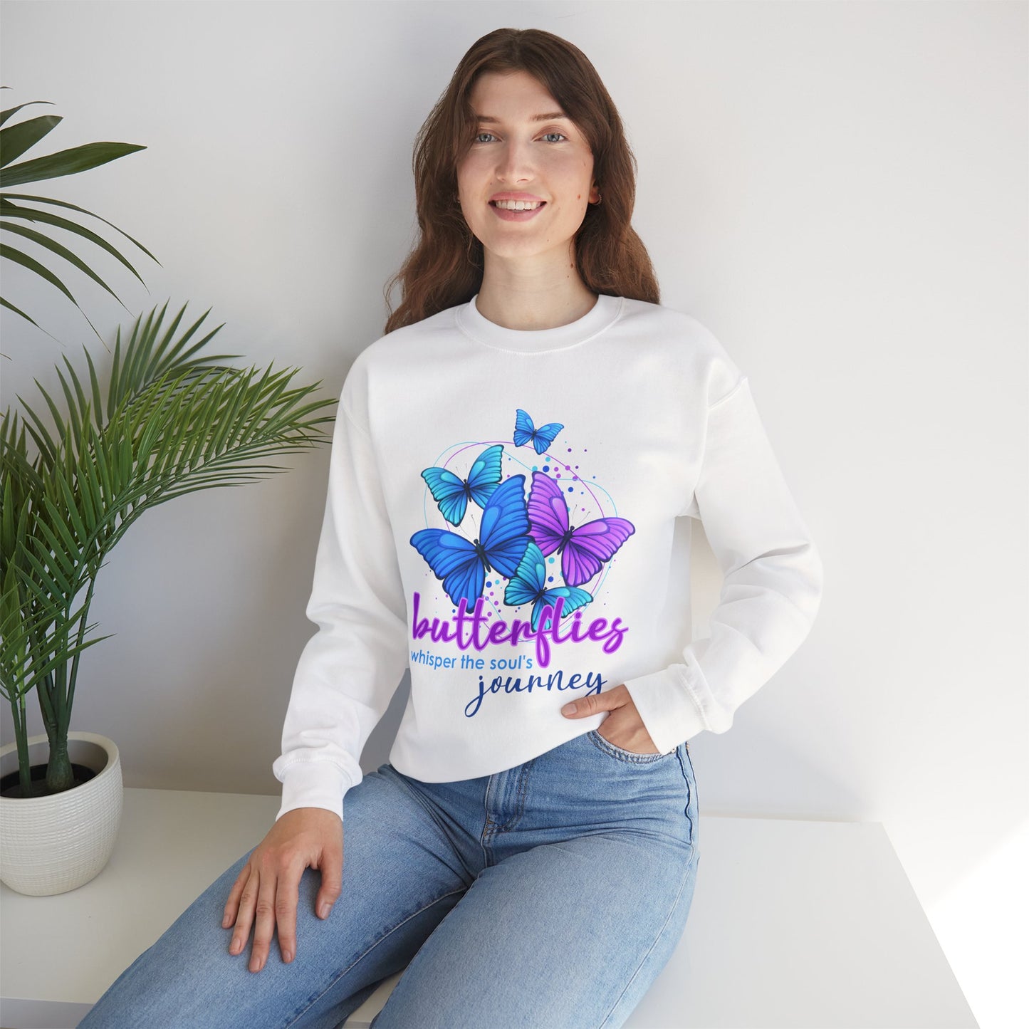 🦋Butterfly Whispers - The Soul’s Journey Crewneck Sweatshirt