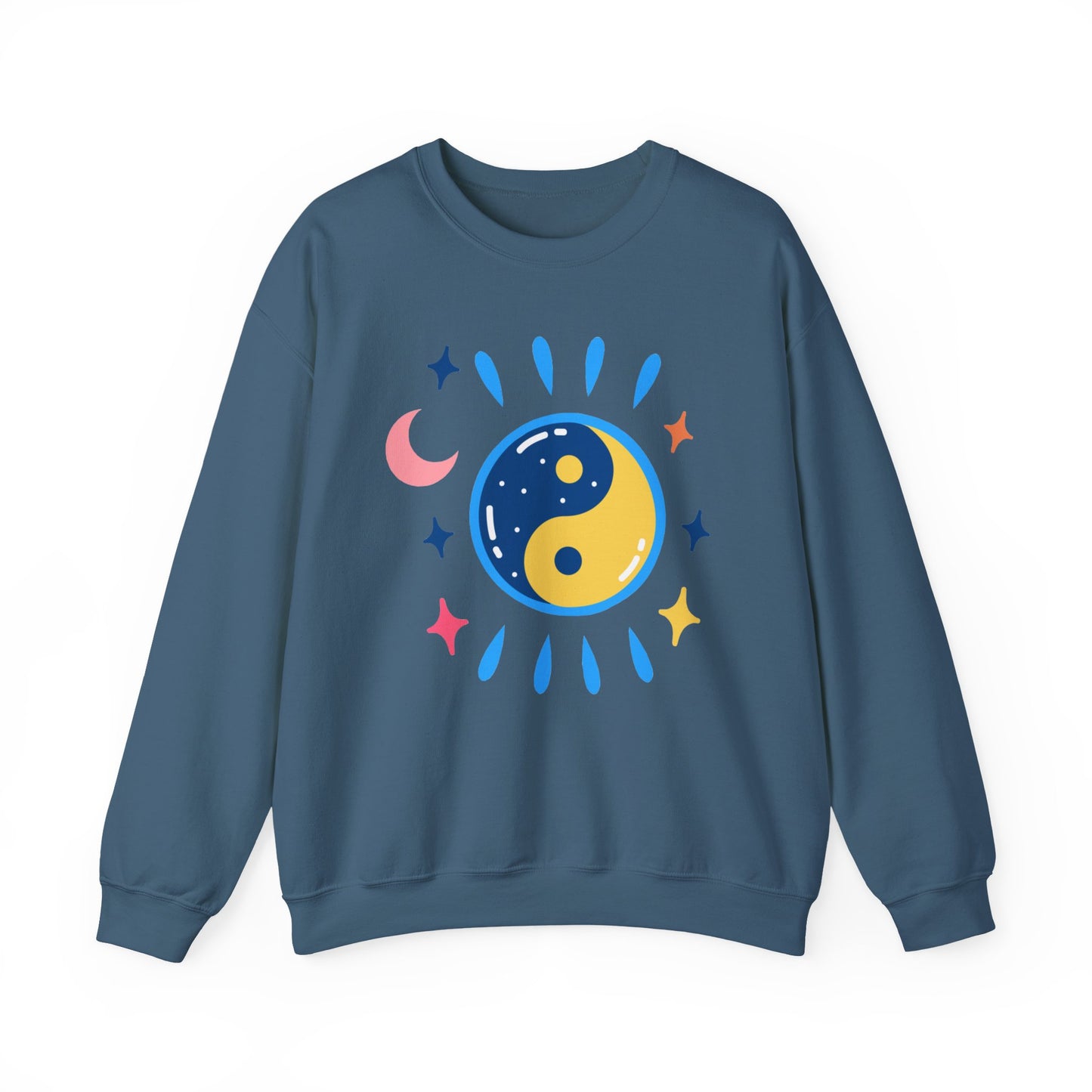 🌗Lunar Balance - Cosmic Flow Crewneck Sweatshirt