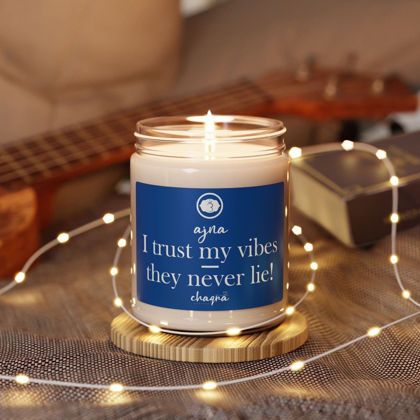 Ajna CHAQRA Affirmation Candle 9oz. - "I trust my vibes—they never lie!" - Scented Soy Candle