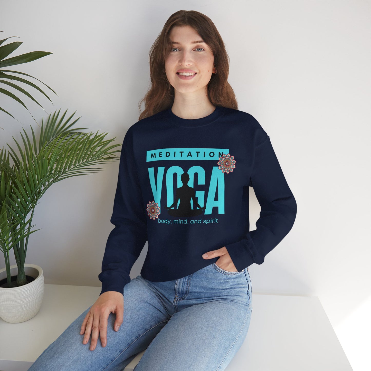 🕉️Meditation • Yoga • Body, Mind & Spirit Crewneck Sweatshirt