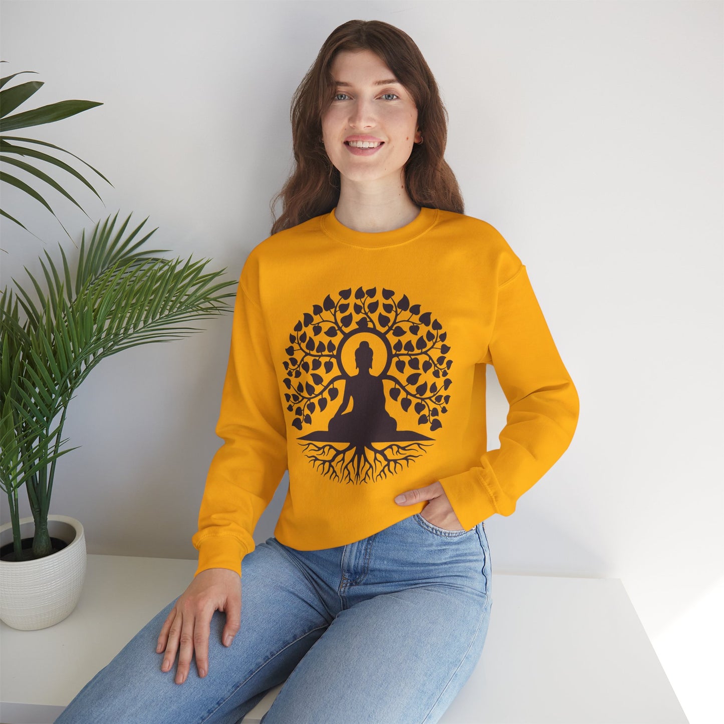 🌳Rooted in Peace - Buddha Serenity Crewneck Sweatshirt