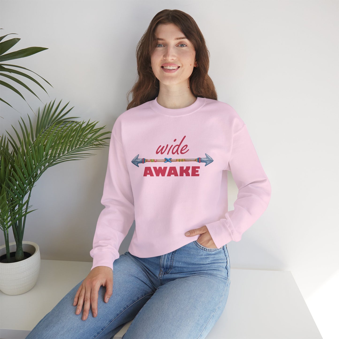 👁️🗨️Wide Awake - Aligned, Aware, Alive - Crewneck Sweatshirt