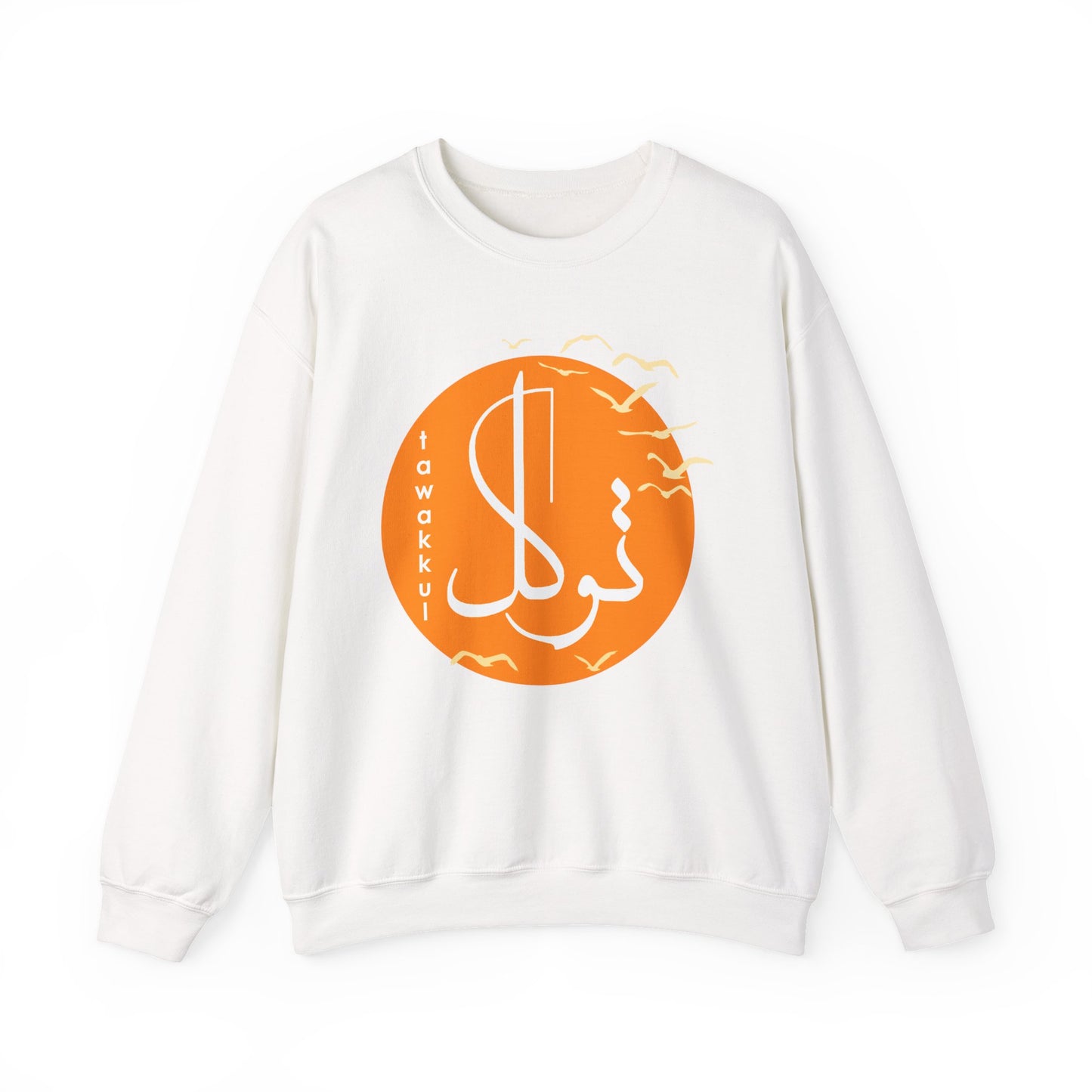 ☀️Divine Trust - "Tawakkul" Sun & Birds Crewneck Sweatshirt