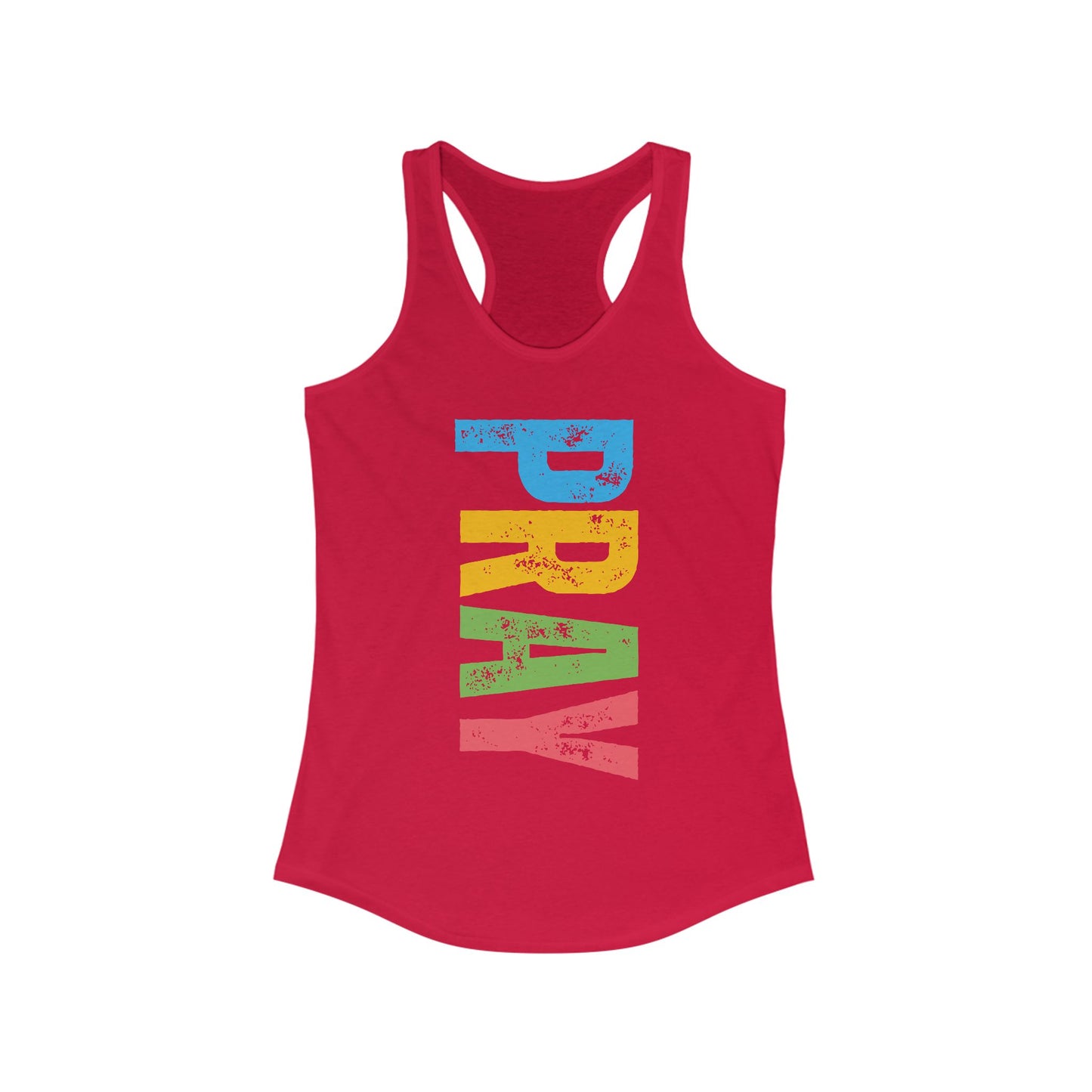 PRAY Bold Graphic Racerback Tank – Empowering, Faith-Inspired Women’s Activewear