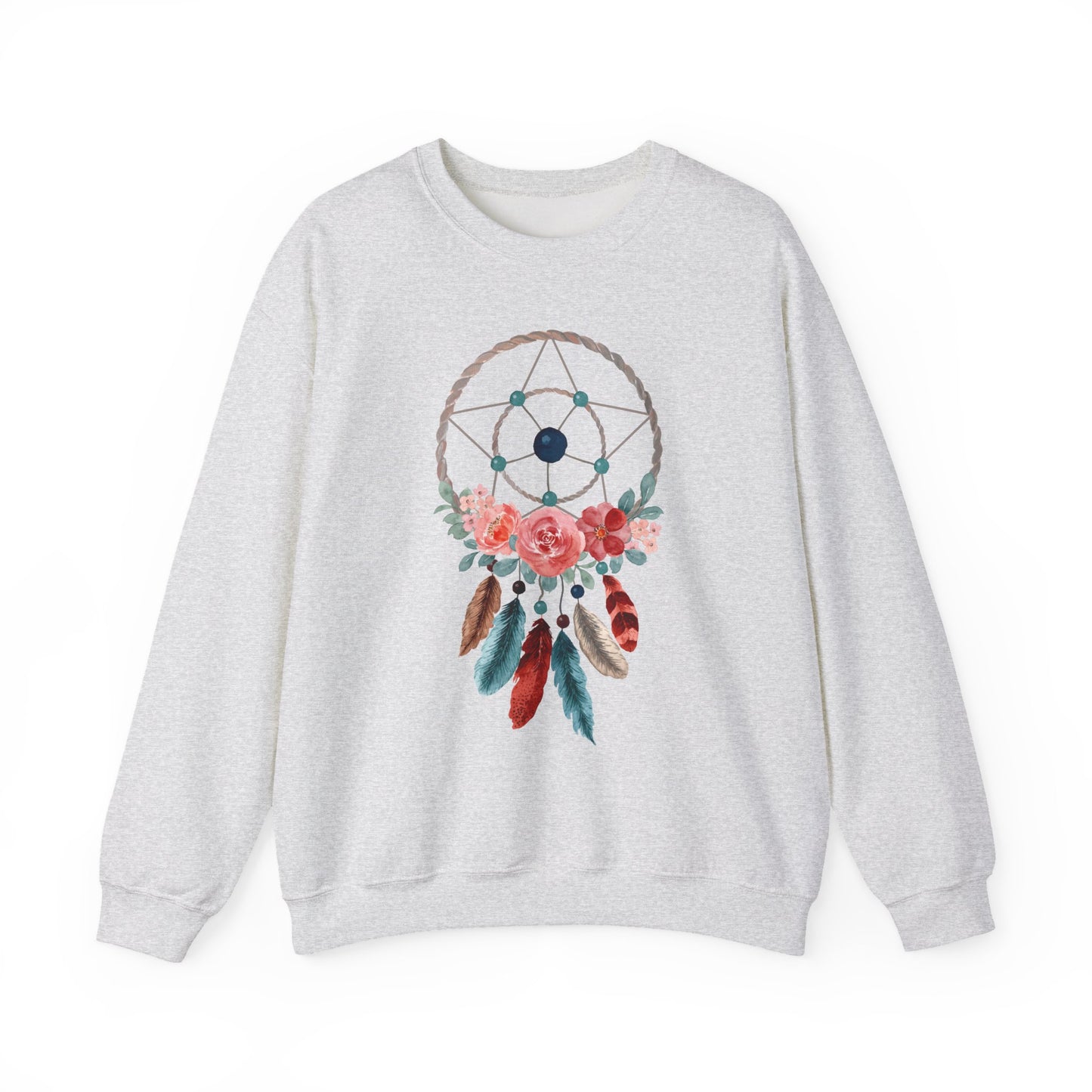 🌙Sacred Dreams - Dreamcatcher & Roses Sweatshirt