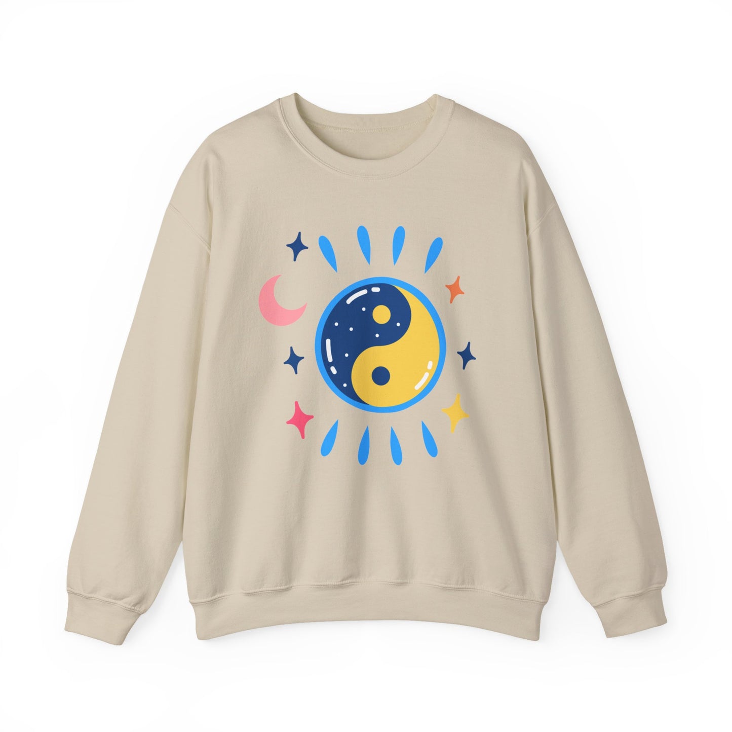 🌗Lunar Balance - Cosmic Flow Crewneck Sweatshirt