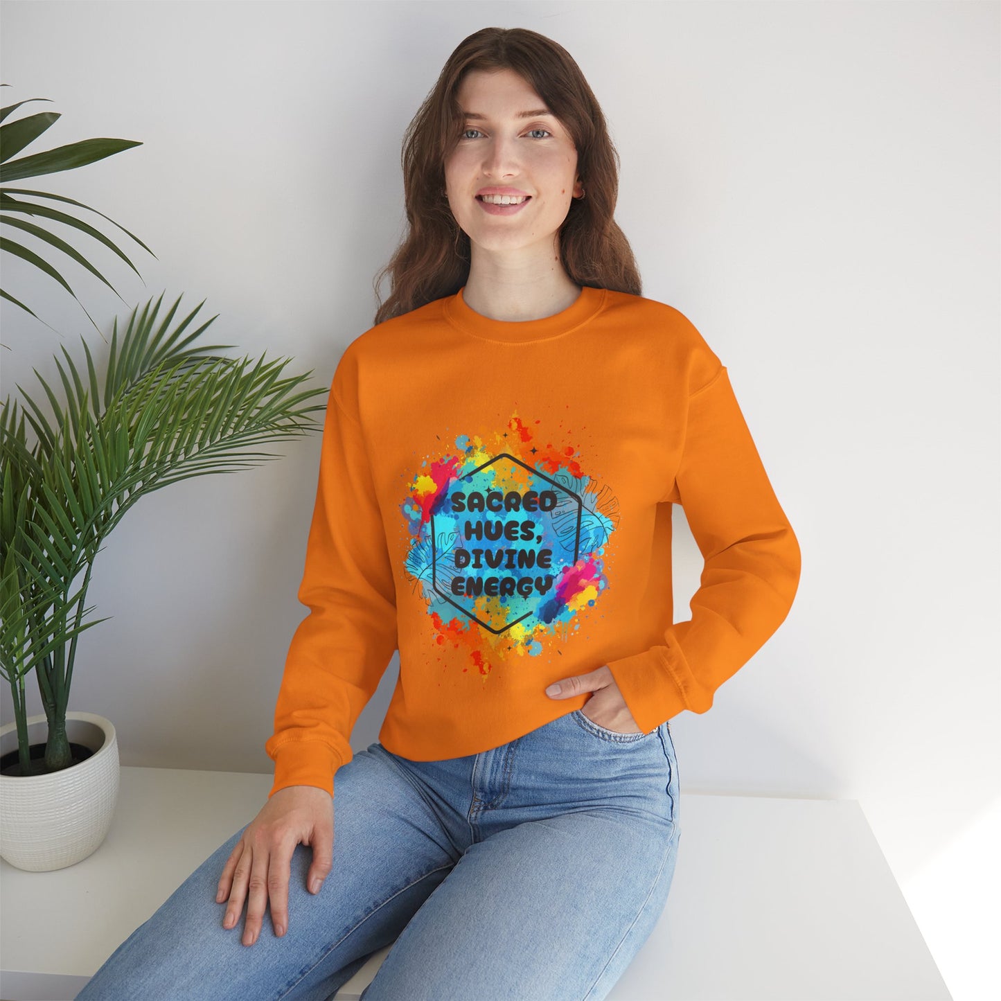 🎨Sacred Hues - Divine Energy Crewneck Sweatshirt