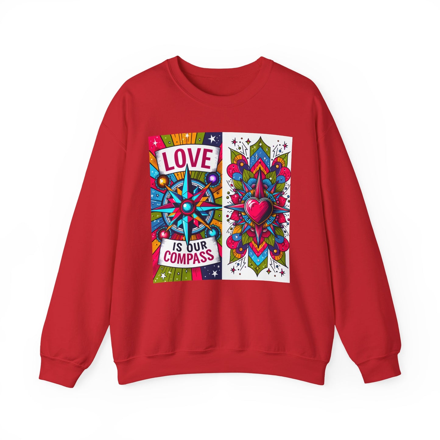 🧭Love Is Our Compass - Guided by the Heart Crewneck Sweatshirt