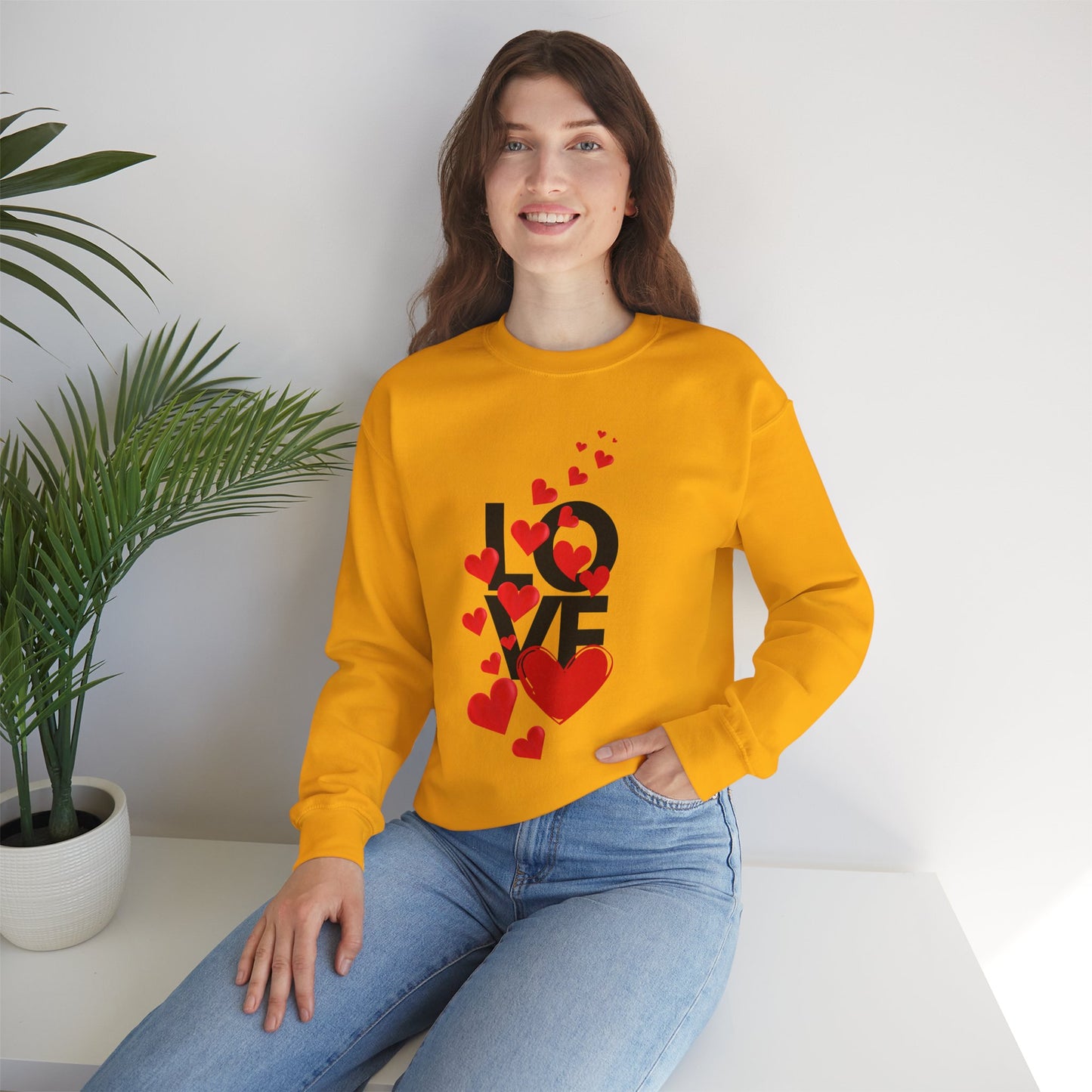 💖Love Woven in Hearts Crewneck Sweatshirt