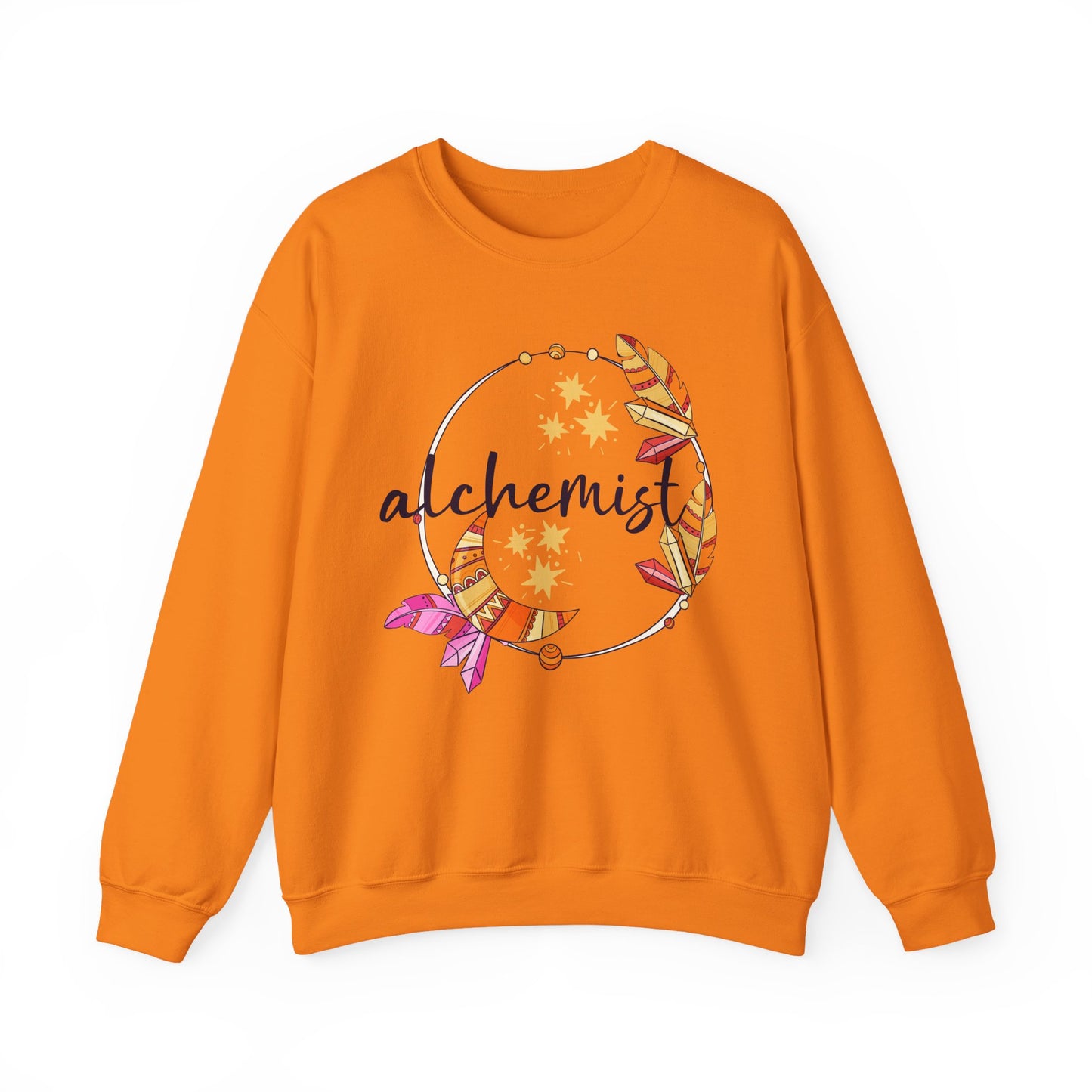 🌙The Inner Alchemist - Boho Crystal Moon Crewneck Sweatshirt