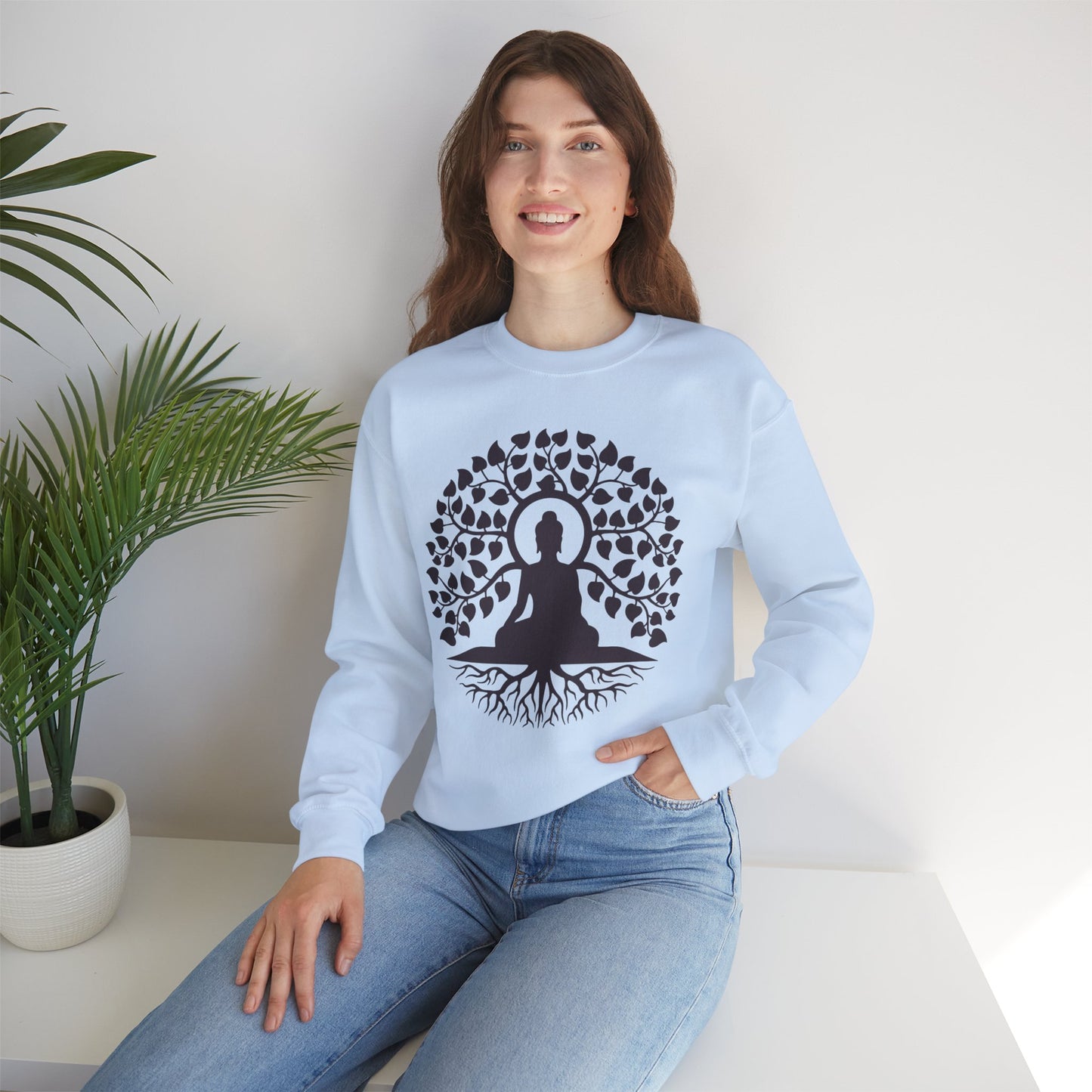 🌳Rooted in Peace - Buddha Serenity Crewneck Sweatshirt