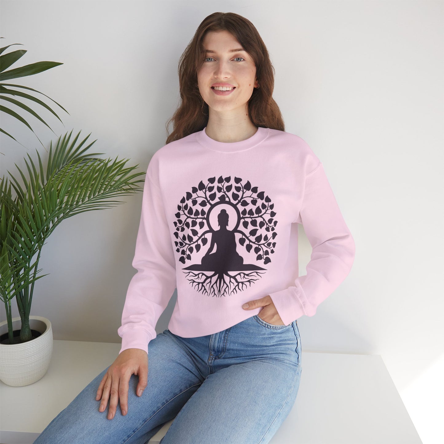 🌳Rooted in Peace - Buddha Serenity Crewneck Sweatshirt