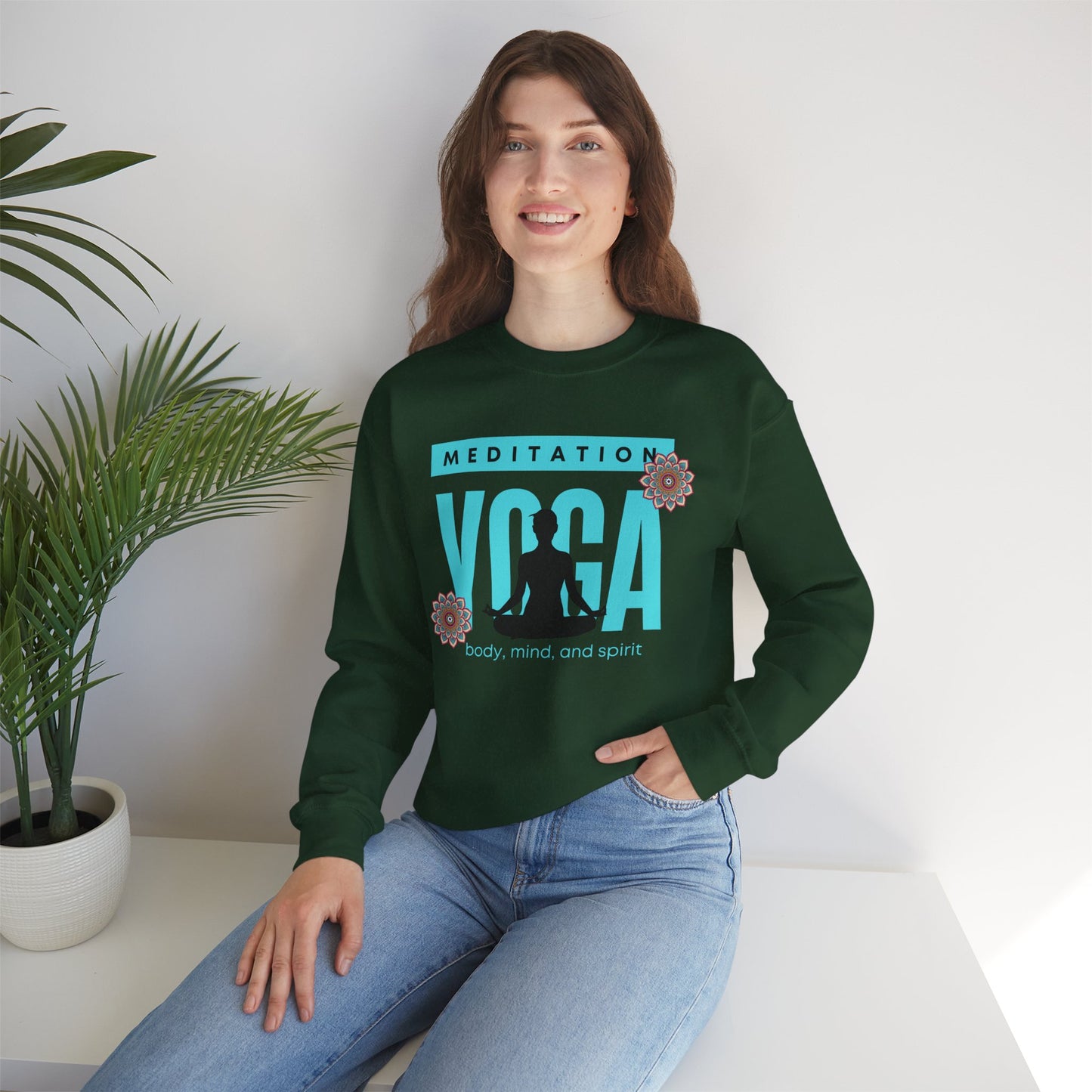 🕉️Meditation • Yoga • Body, Mind & Spirit Crewneck Sweatshirt