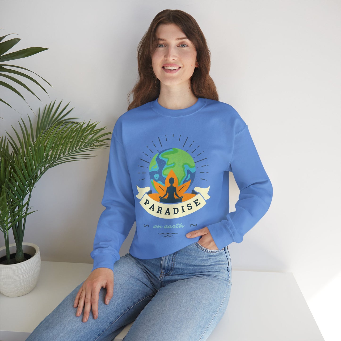 🌏Paradise on Earth - "Find Your Stillness, Find Your Heaven" Crewneck Sweatshirt