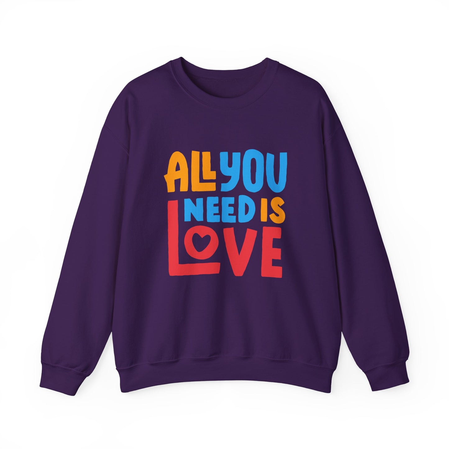 💖All You Need Is Love - Rainbow Affirmation Crewneck Sweatshirt