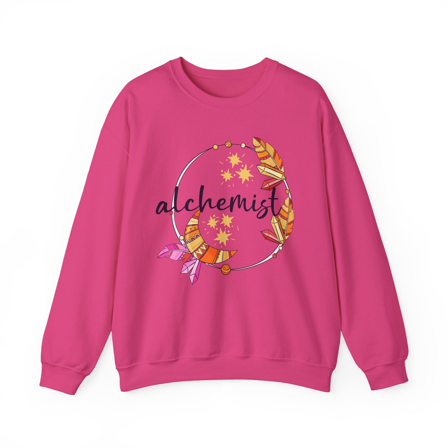 🌙The Inner Alchemist - Boho Crystal Moon Crewneck Sweatshirt