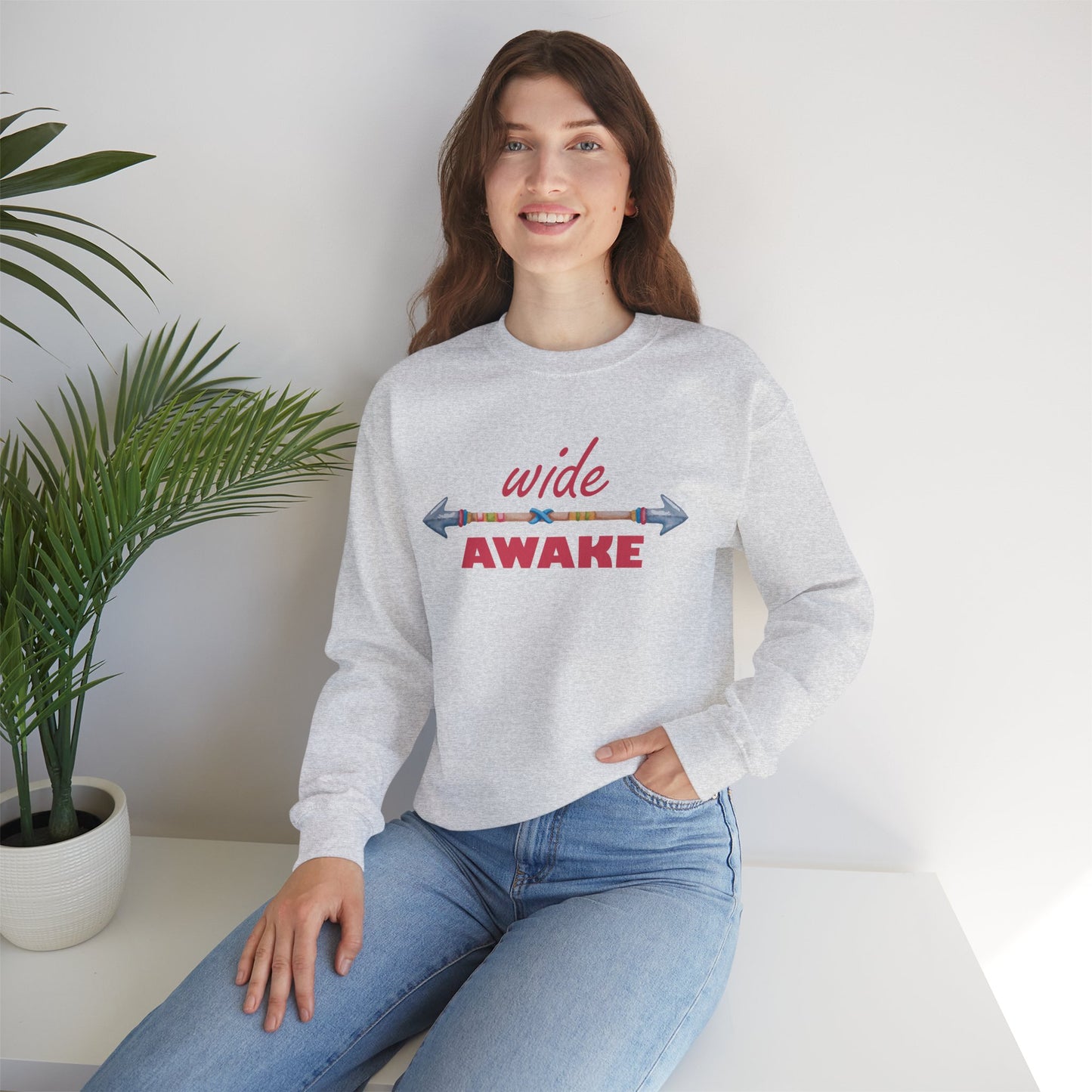 👁️🗨️Wide Awake - Aligned, Aware, Alive - Crewneck Sweatshirt