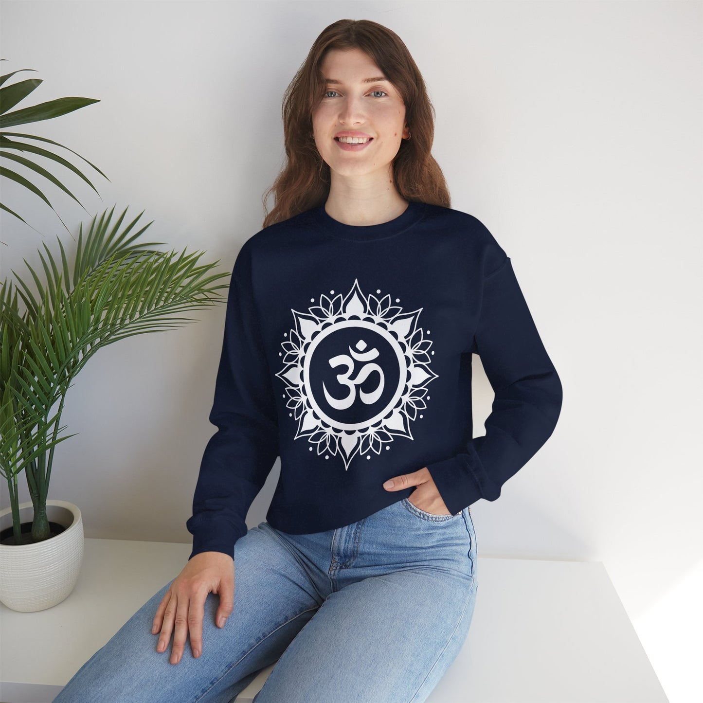 🕉️Sacred Calm - Mandala & Om Crewneck Sweatshirt for Inner Peace
