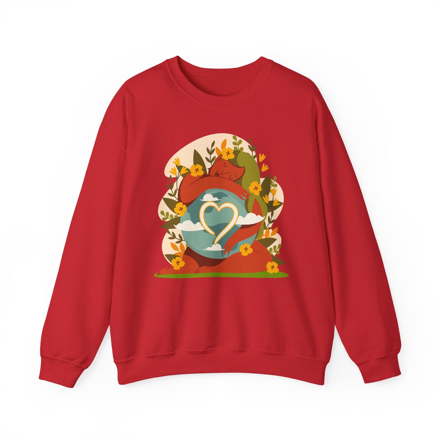 🌸She Who Holds the World - Mother Earth Embrace Sweatshirt