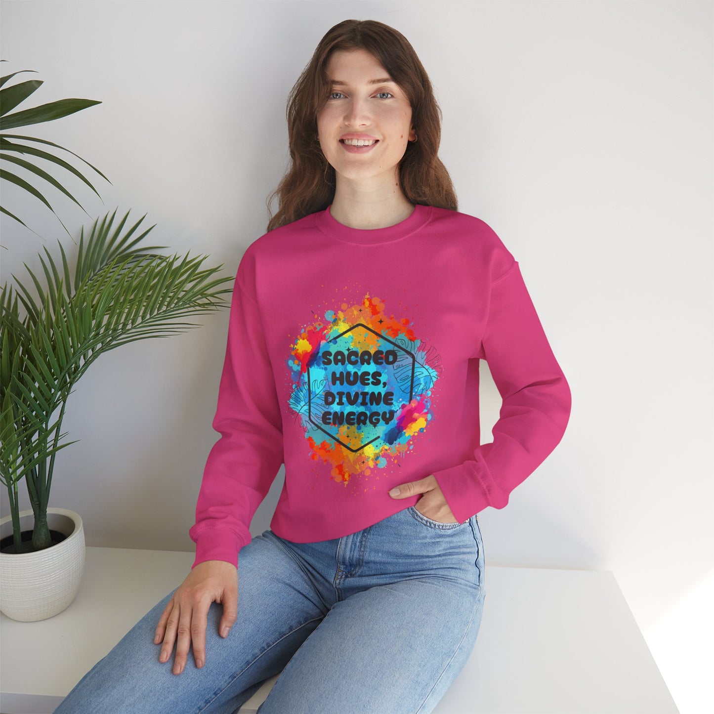 🎨Sacred Hues - Divine Energy Crewneck Sweatshirt
