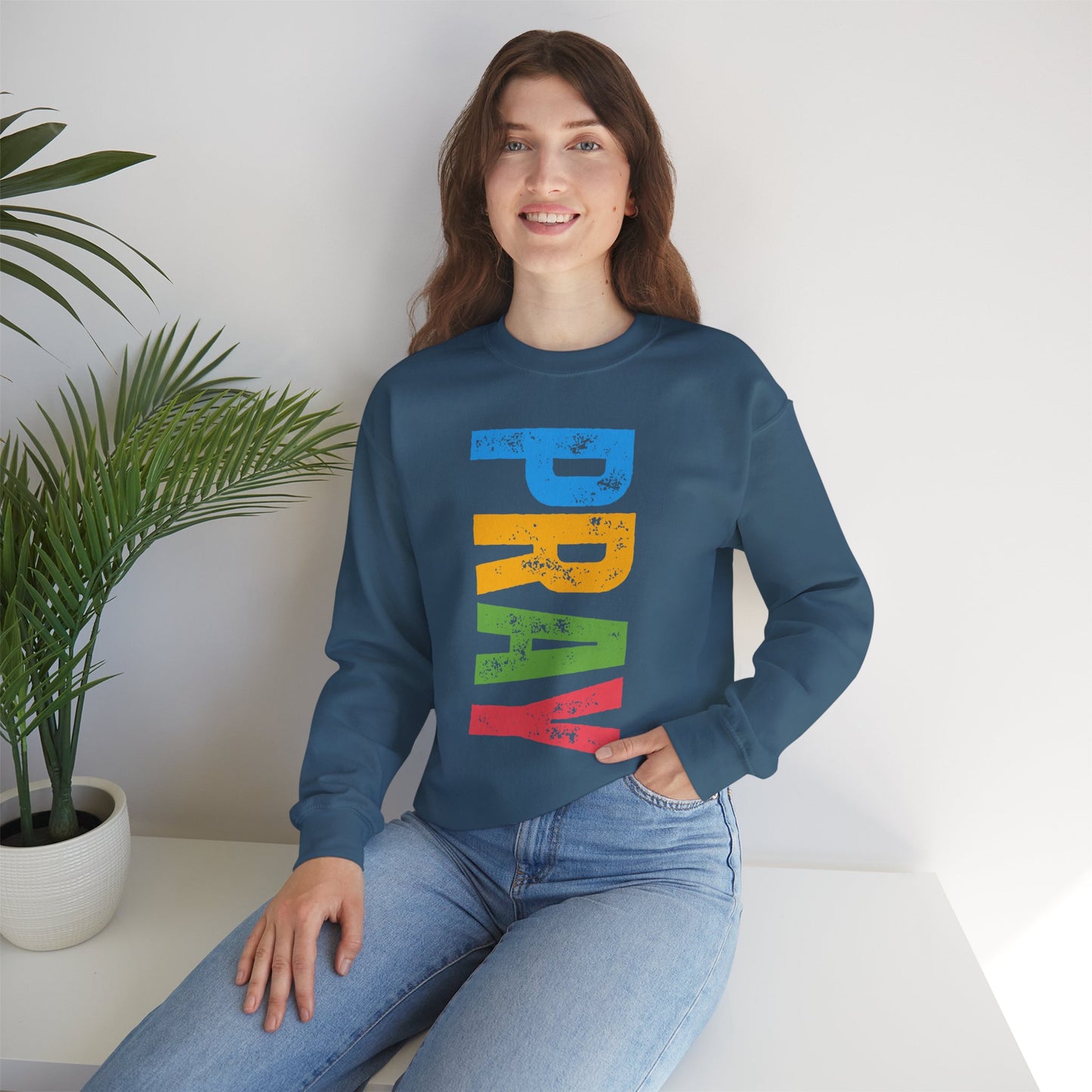 🌈Bold in Faith - PRAY Crewneck Sweatshirt