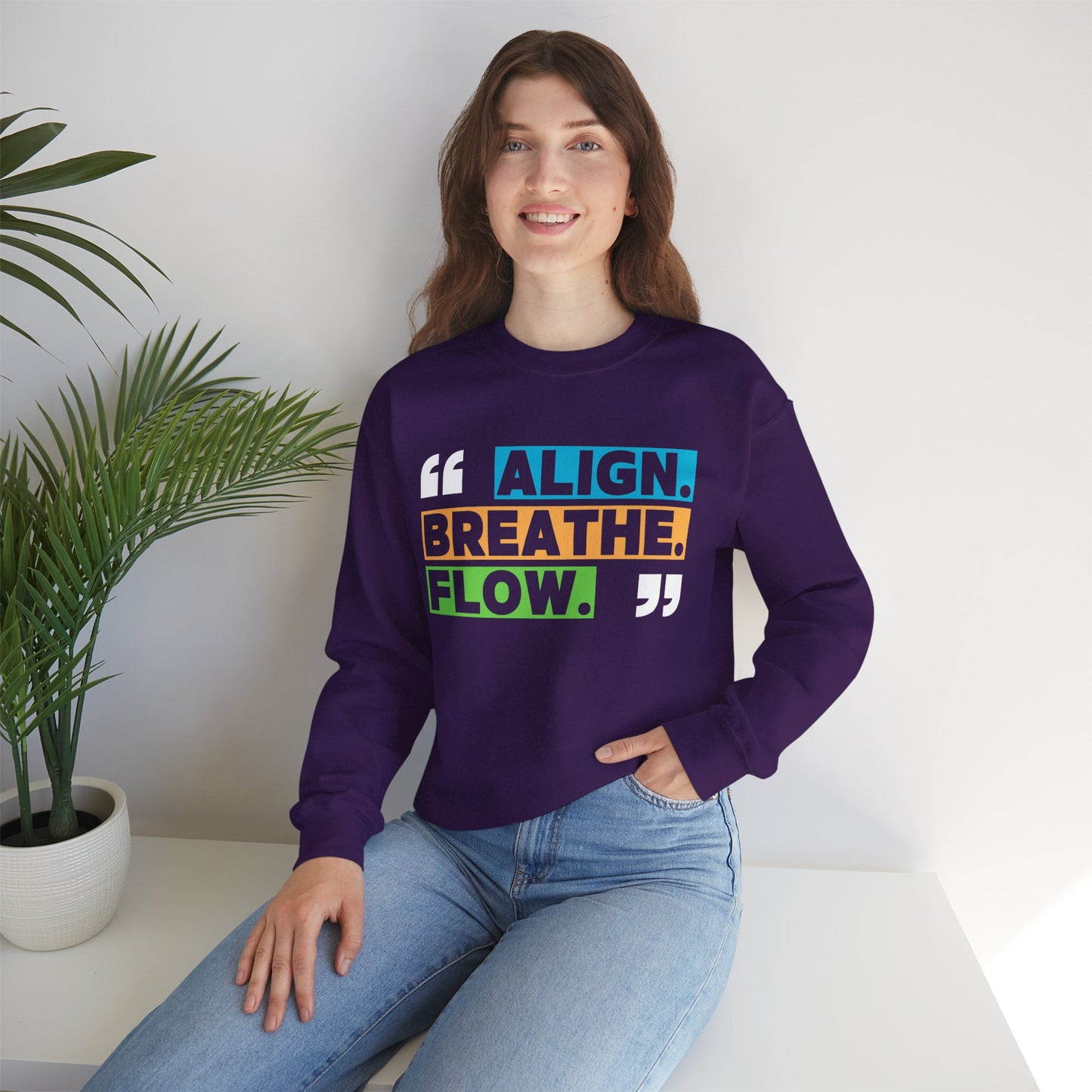 🌙“Align. Breathe. Flow.” - A Crewneck Sweatshirt for Mindful Moments