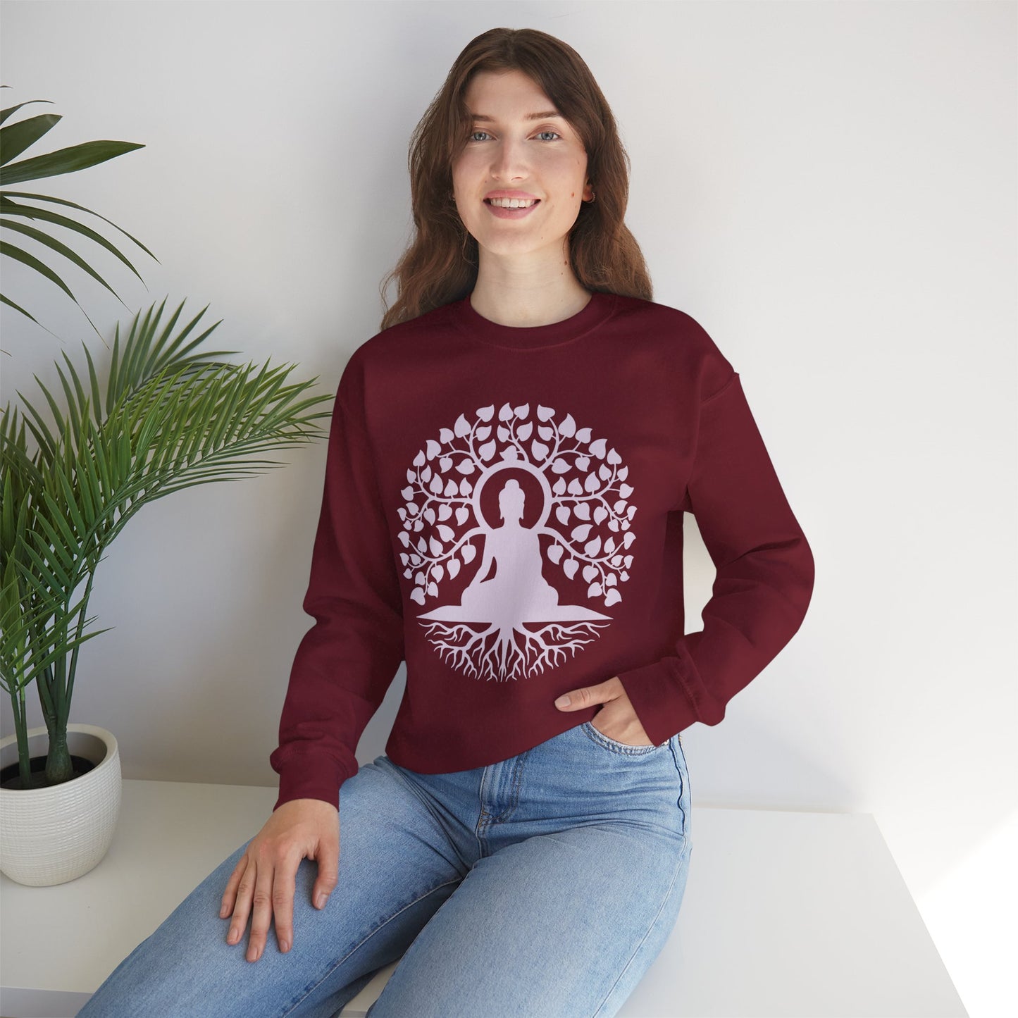 🌳Rooted in Peace - Buddha Serenity Crewneck Sweatshirt