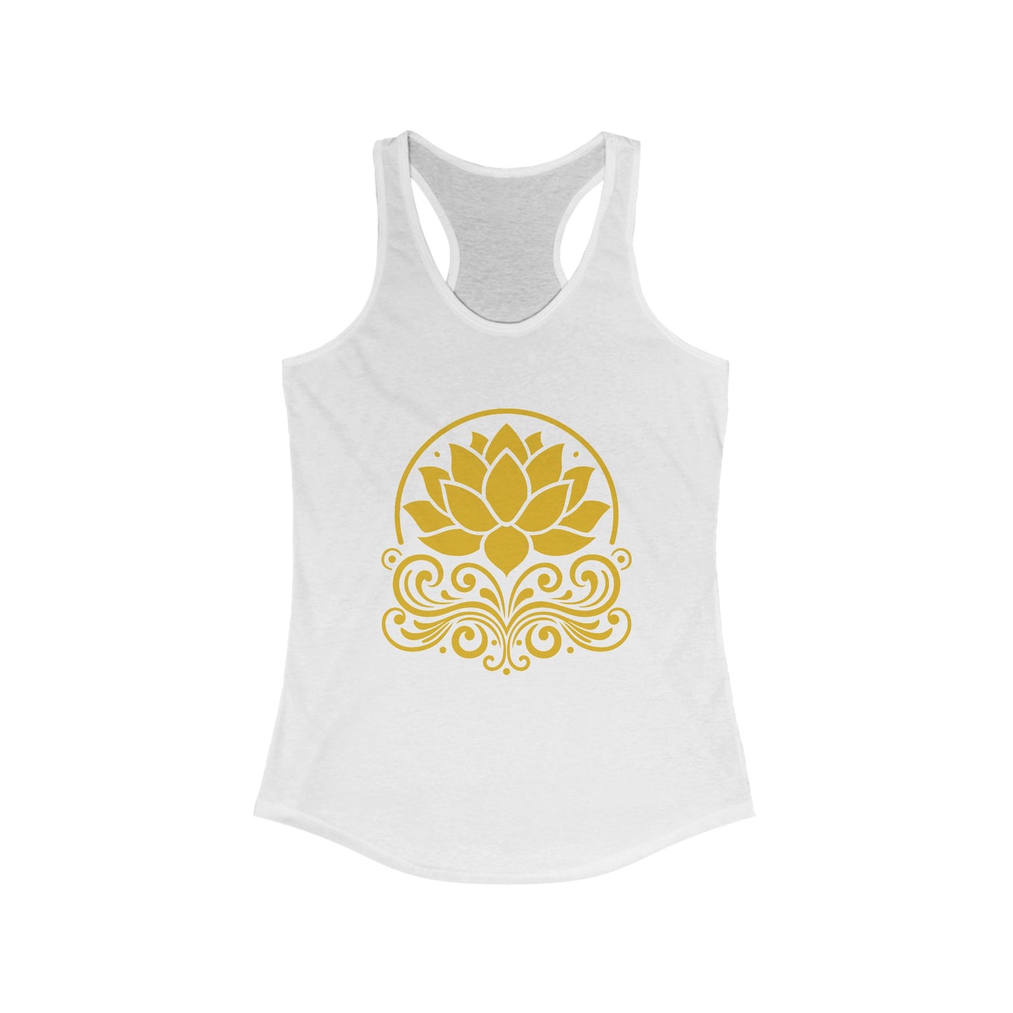 Golden Lotus Racerback Tank - Radiate Grace & Strength