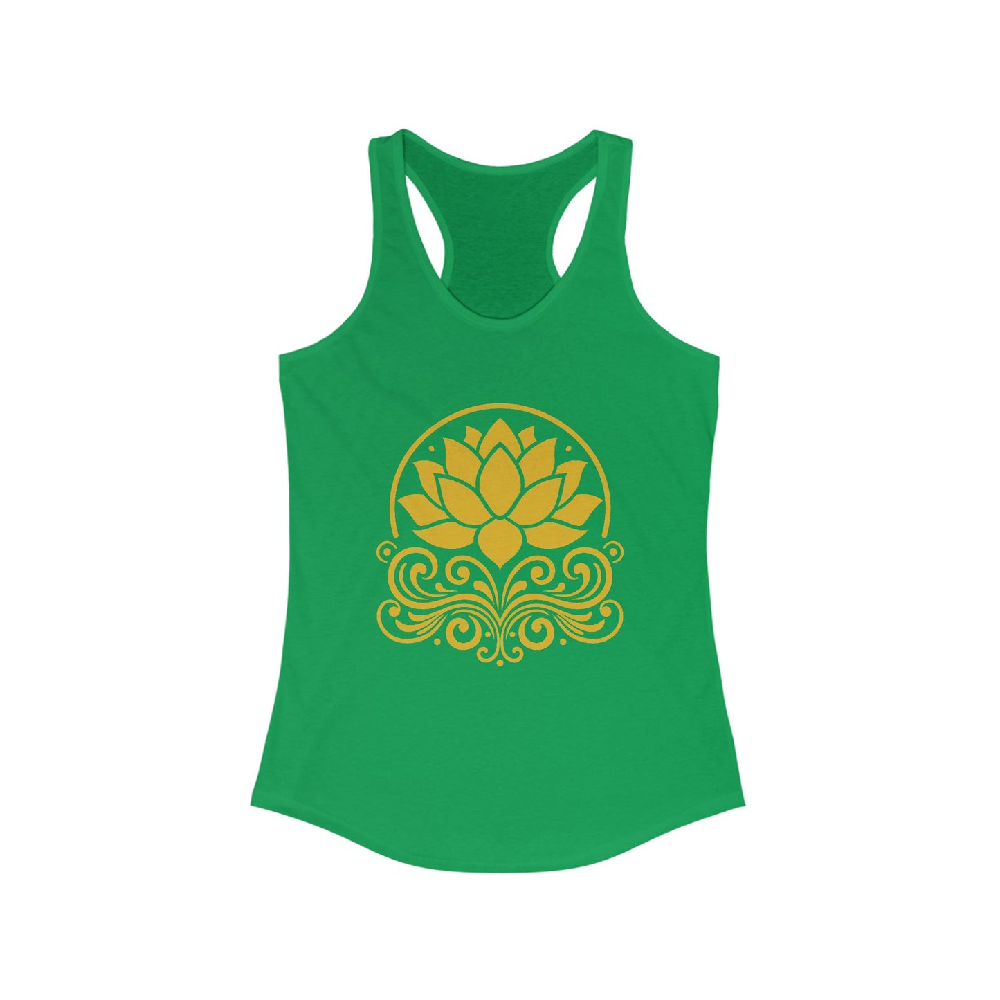 Golden Lotus Racerback Tank - Radiate Grace & Strength
