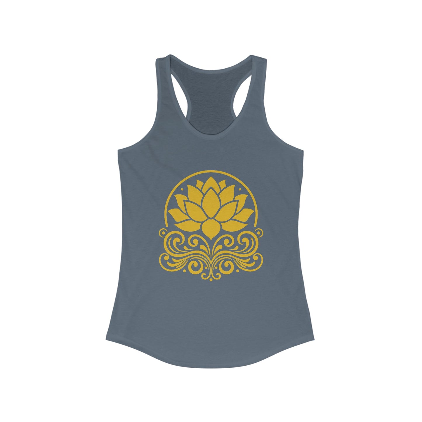 Golden Lotus Racerback Tank - Radiate Grace & Strength