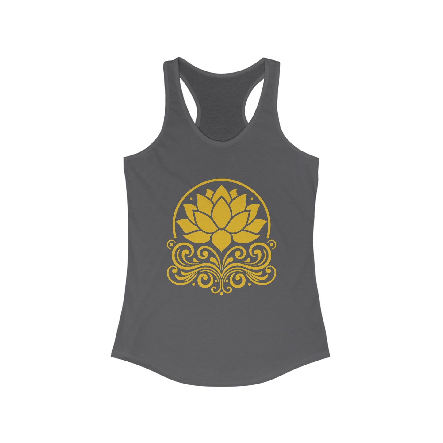 Golden Lotus Racerback Tank - Radiate Grace & Strength