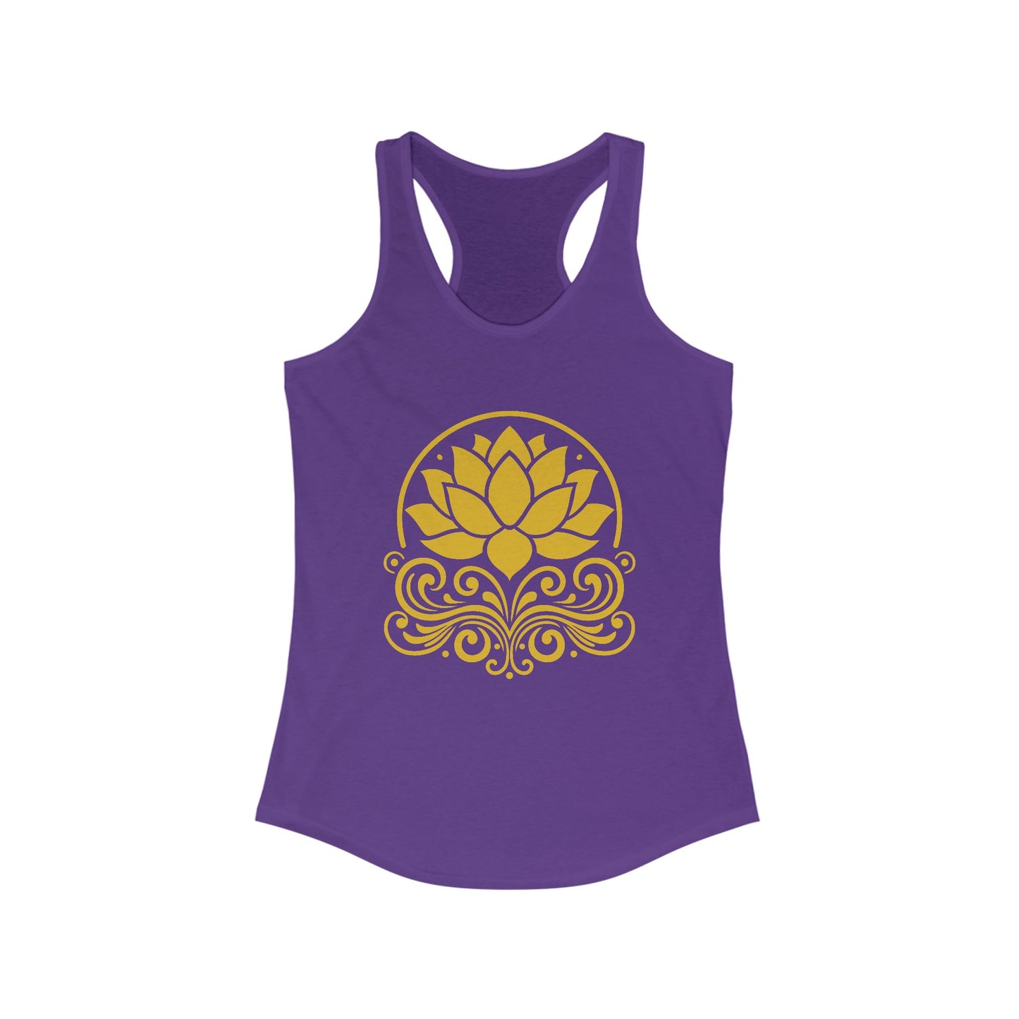 Golden Lotus Racerback Tank - Radiate Grace & Strength