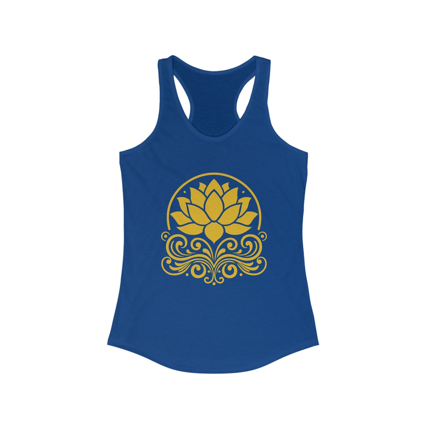 Golden Lotus Racerback Tank - Radiate Grace & Strength