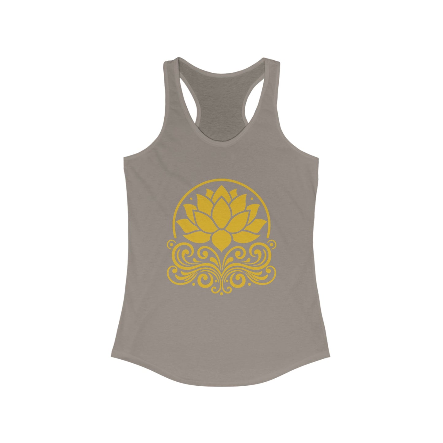 Golden Lotus Racerback Tank - Radiate Grace & Strength