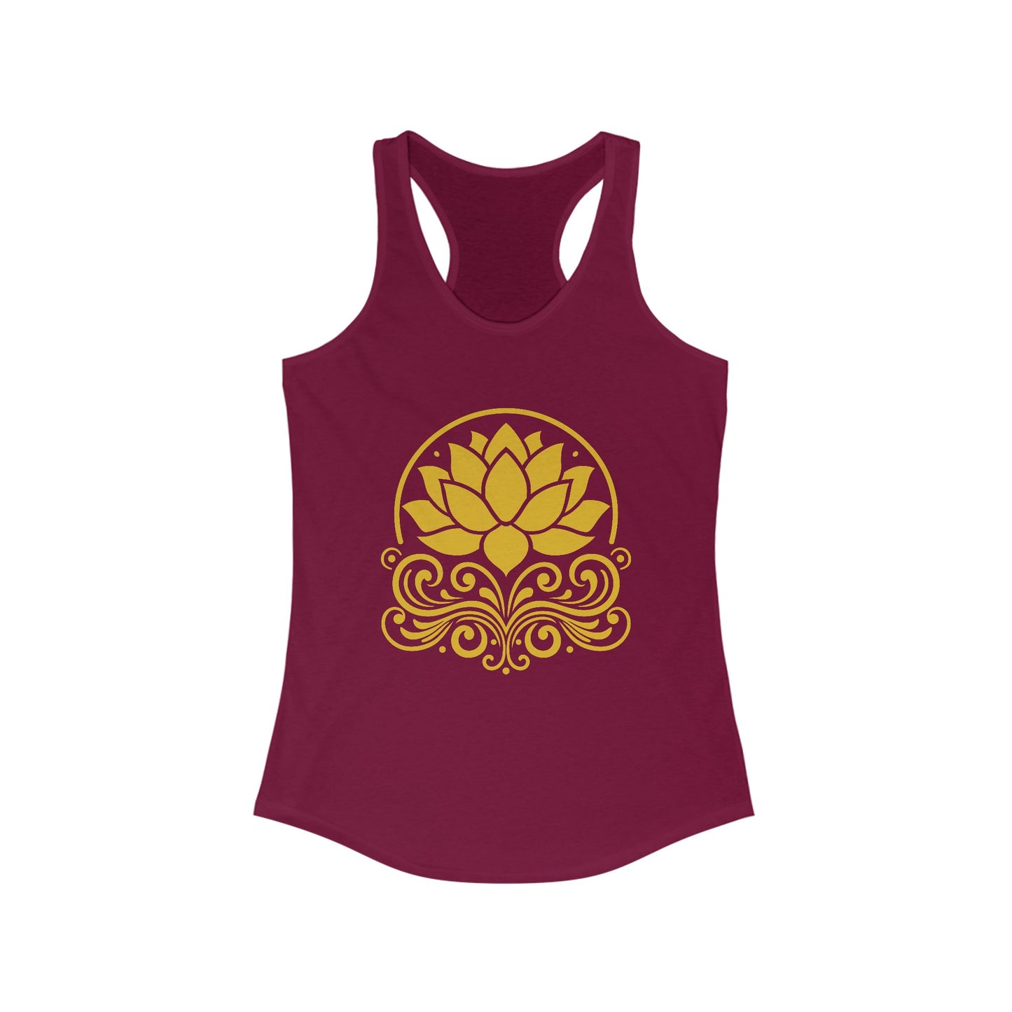 Golden Lotus Racerback Tank - Radiate Grace & Strength